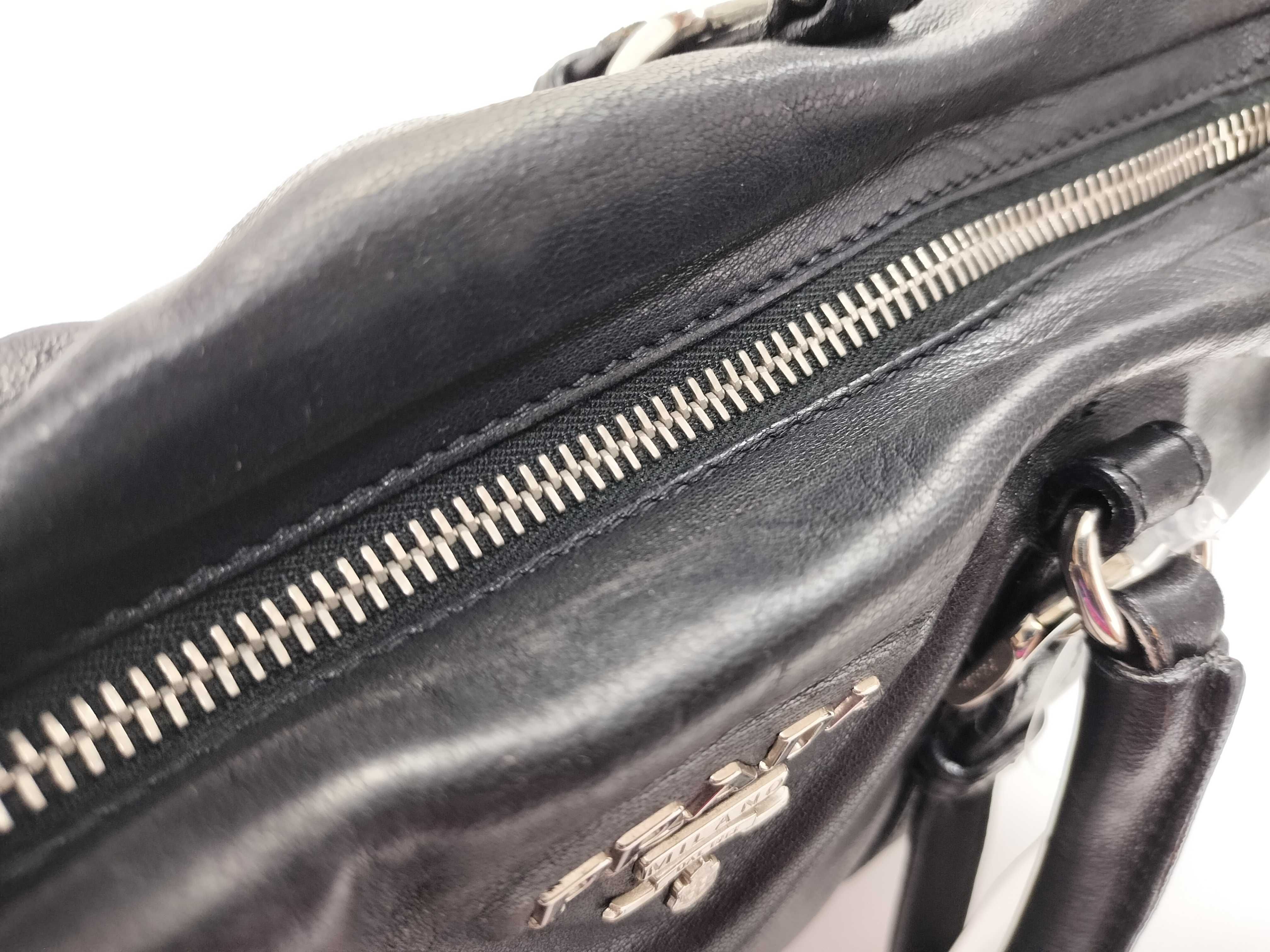 Leather Black Tote Bag — view 8