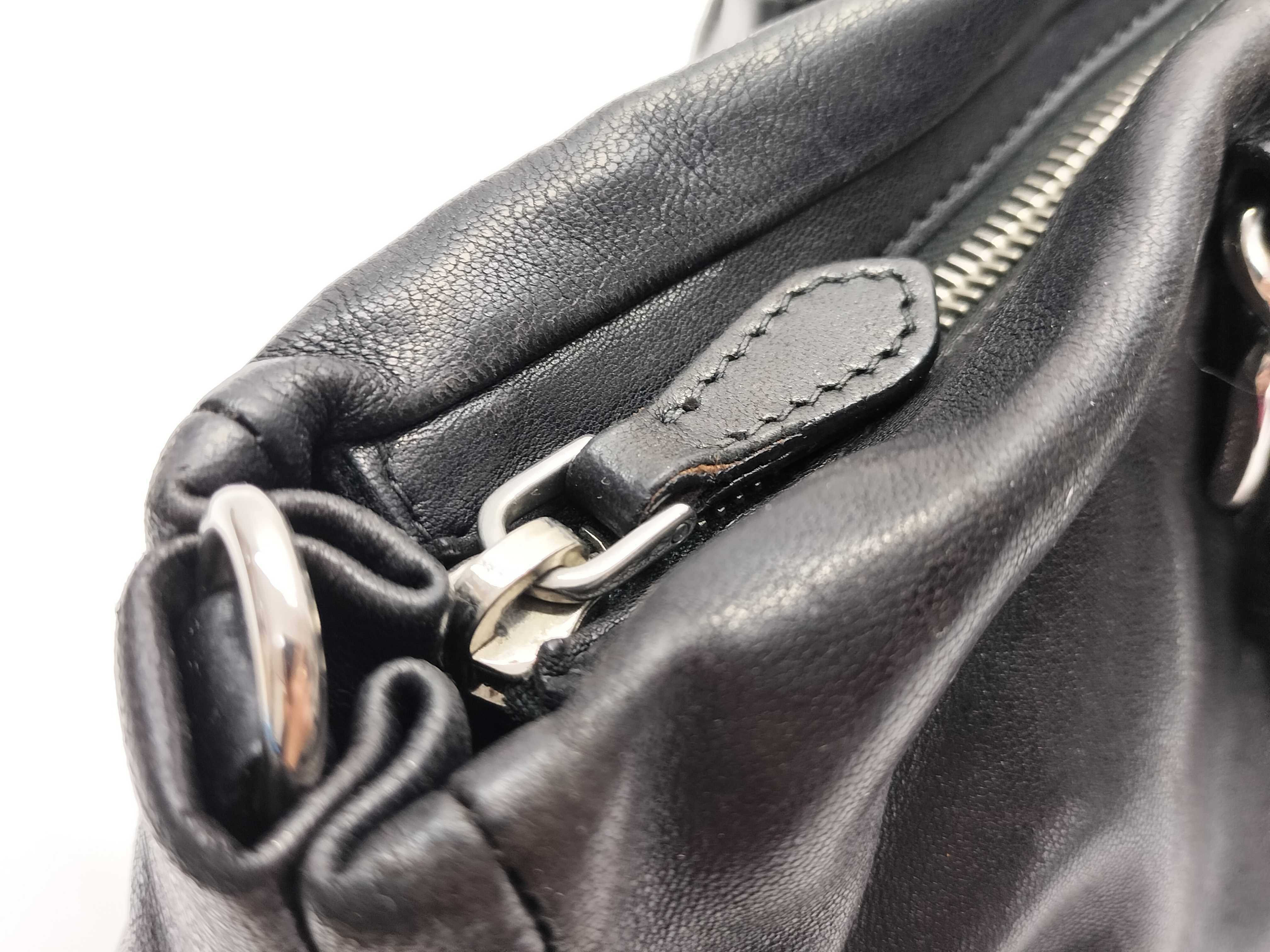 Leather Black Tote Bag — view 9