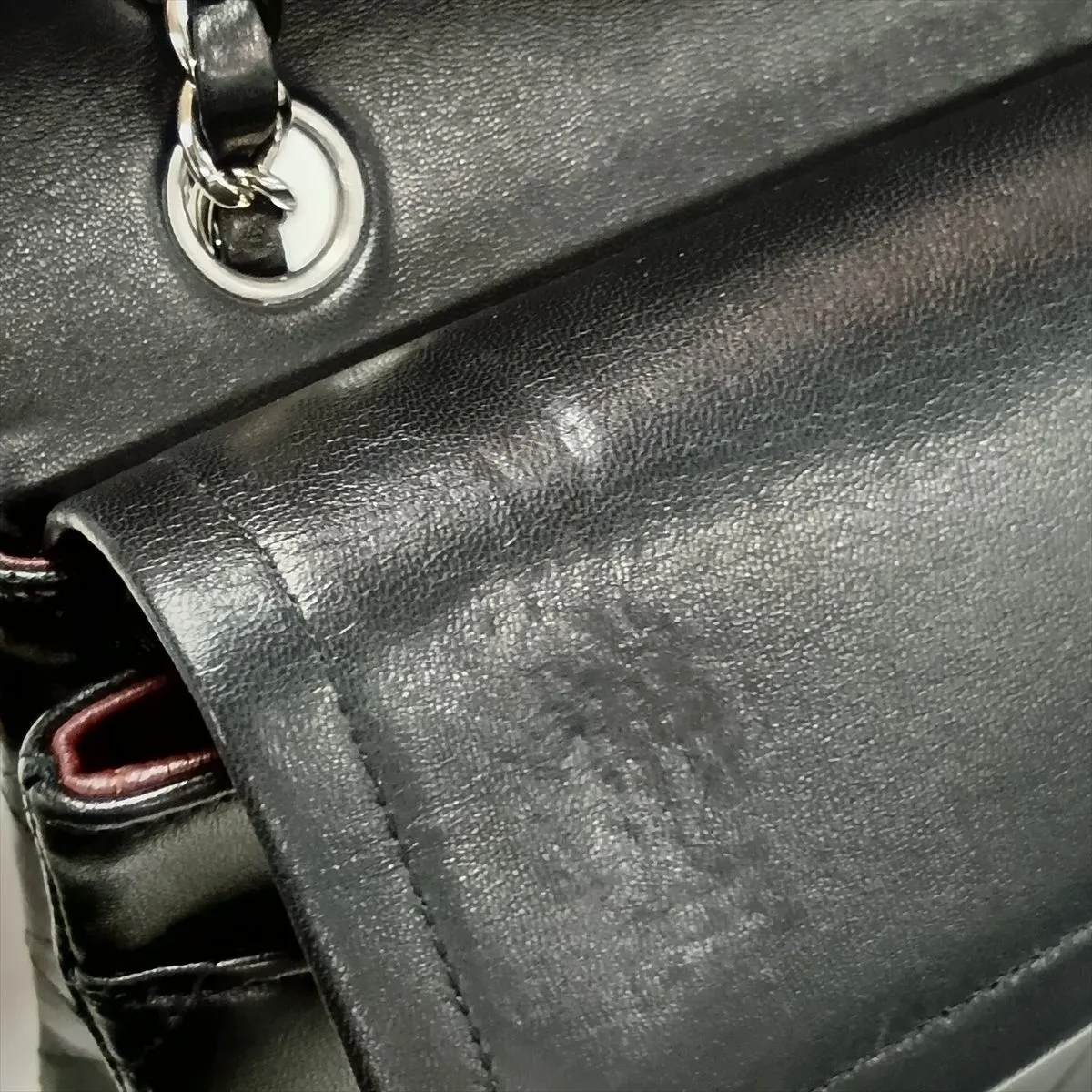 [Individually packaged] Chanel Matelassé 25 Lambskin Double Flap Double Chain Bag, Black with Silver Hardware, 16895508, Serial Number 16, Series A01112 — view 14