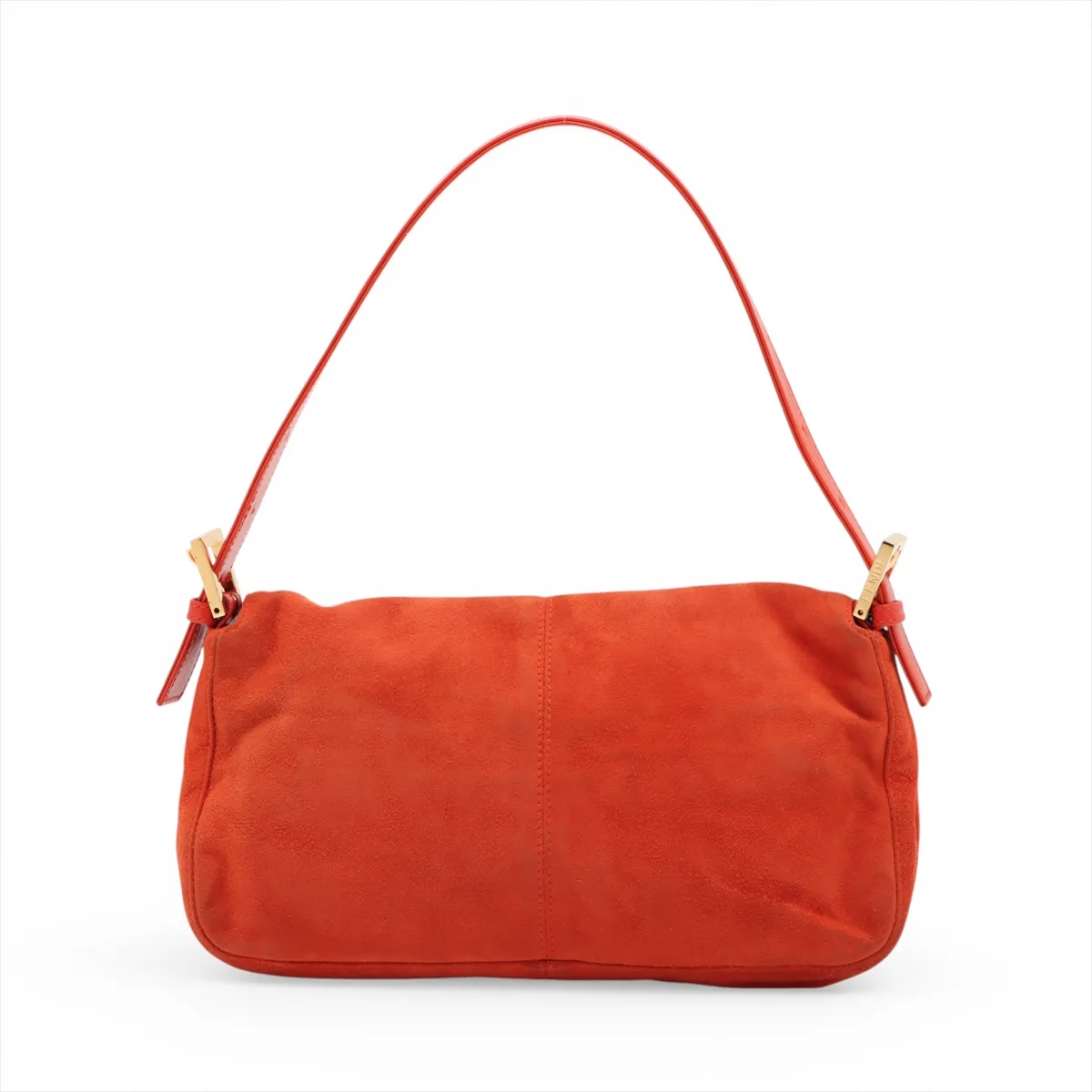 Mamma Bucket Suede x Leather Shoulder Bag Orange 26424 — view 2