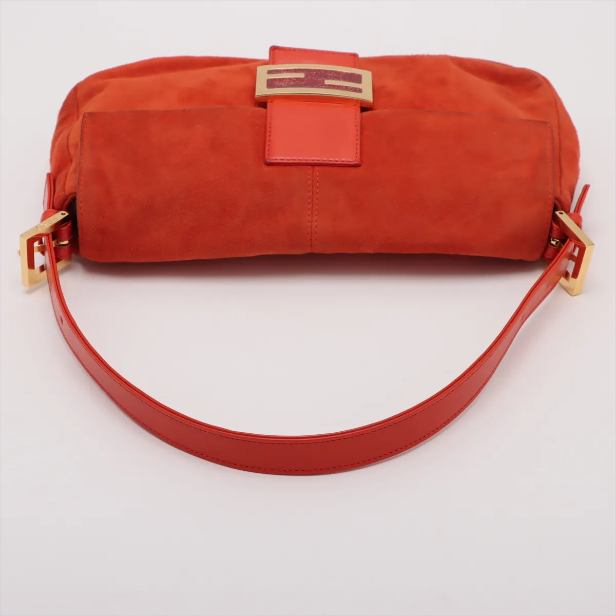Mamma Bucket Suede x Leather Shoulder Bag Orange 26424 — view 5
