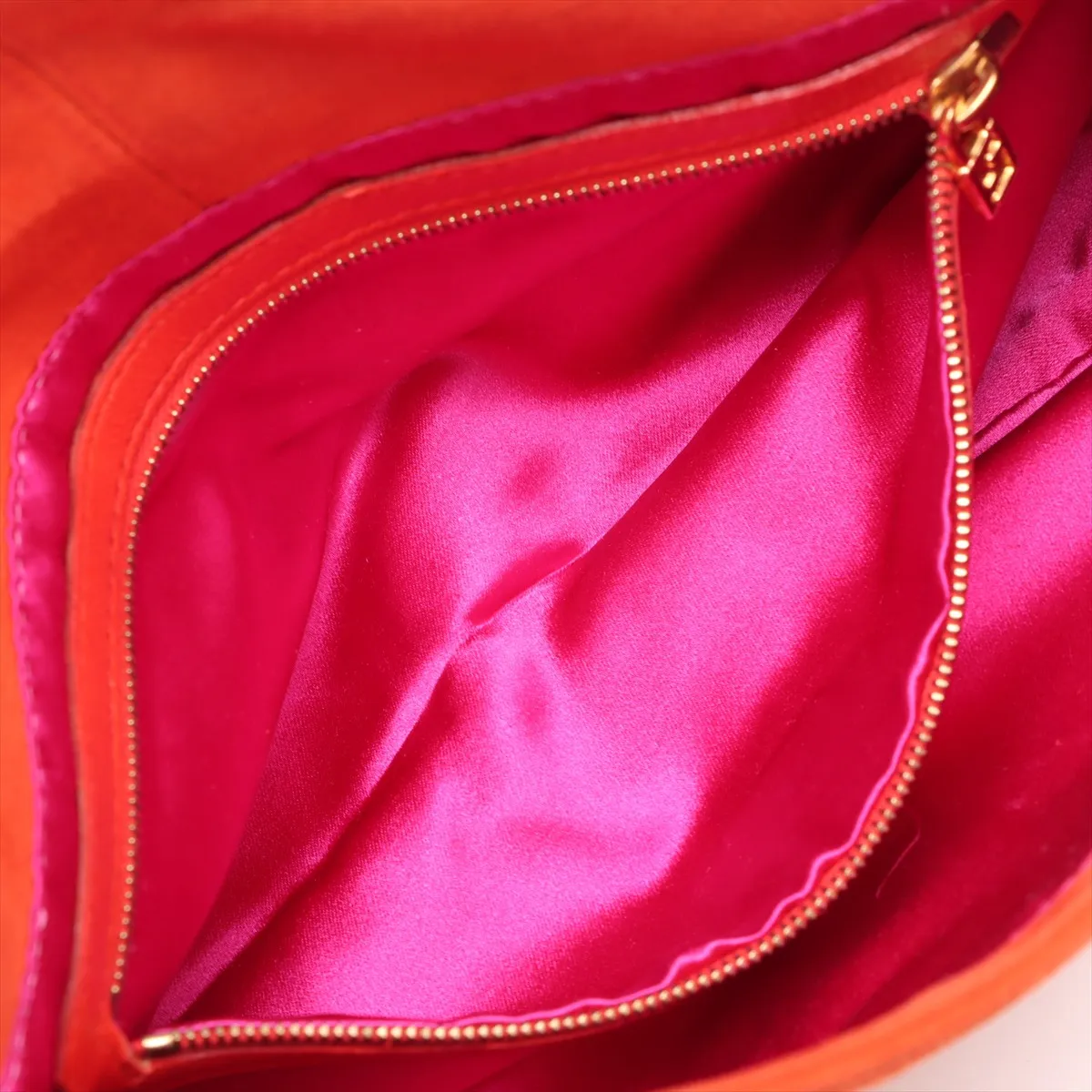 Mamma Bucket Suede x Leather Shoulder Bag Orange 26424 — view 8