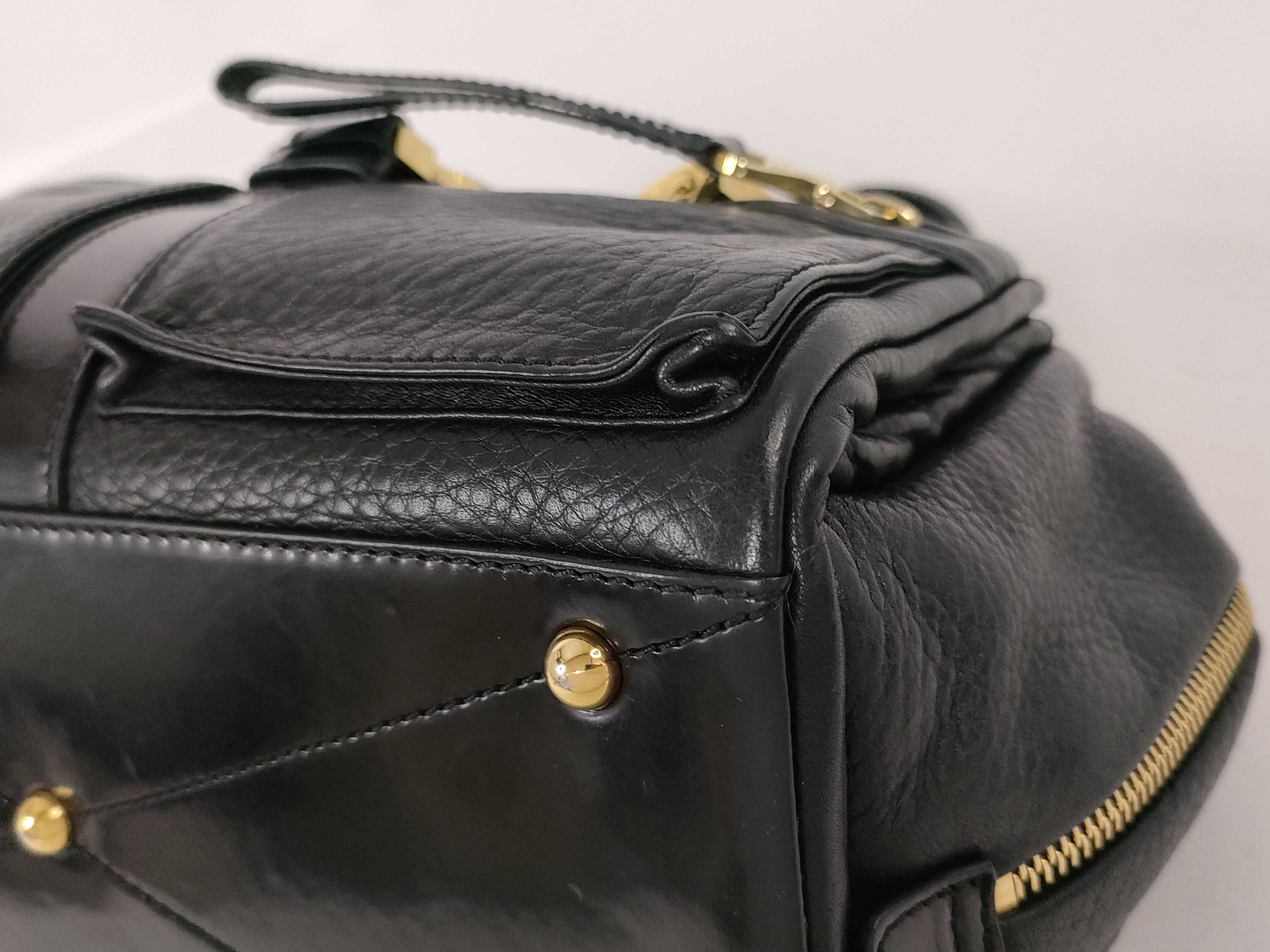 Laura Chain Handbag, Leather, Black Handbag — view 6