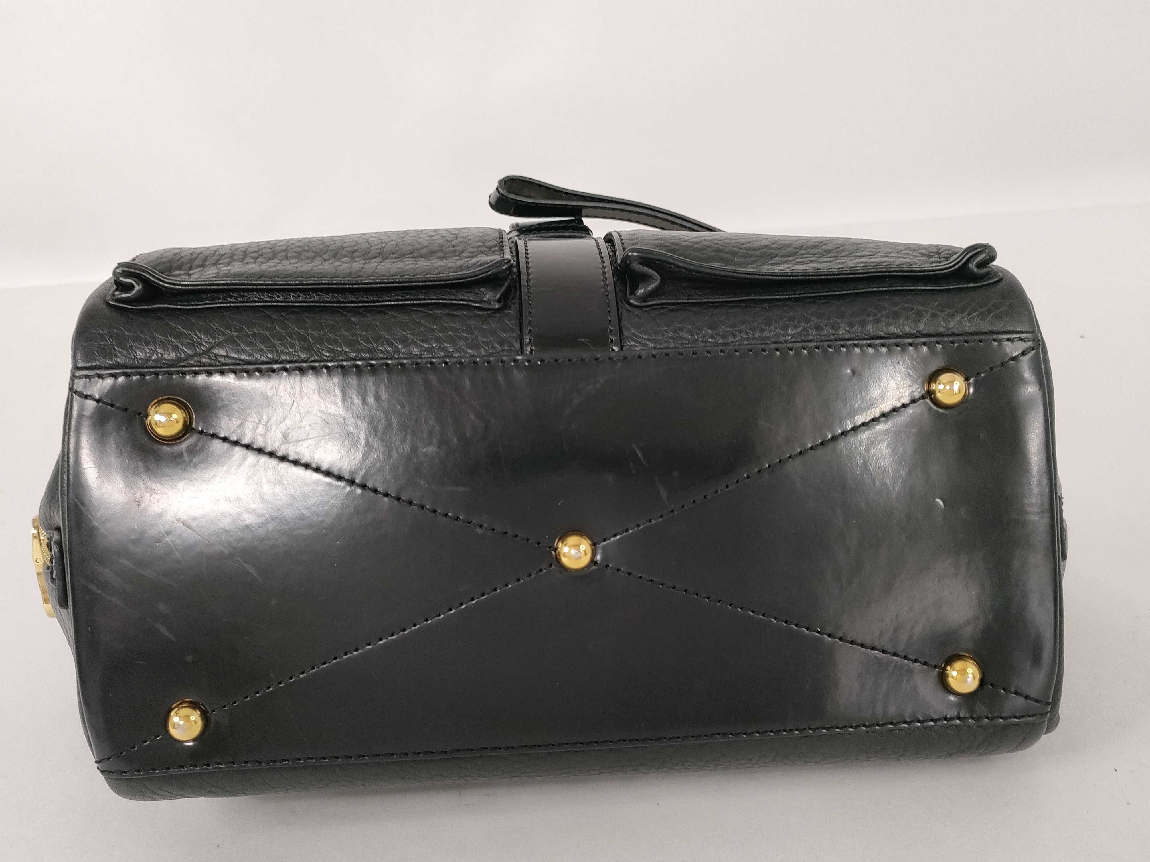Laura Chain Handbag, Leather, Black Handbag — view 7