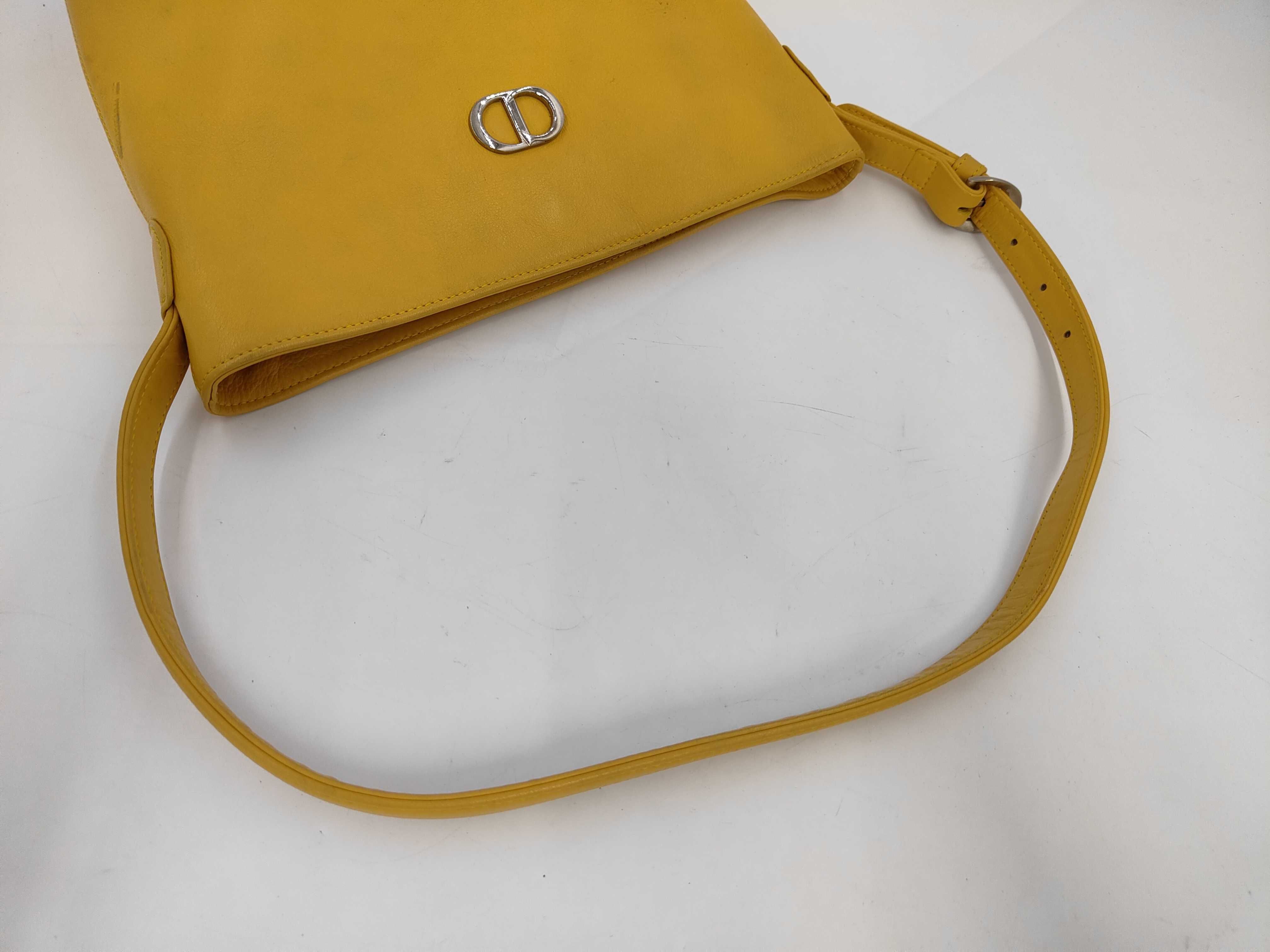 Handbag One Shoulder Leather Yellow Shoulder Bag — view 3