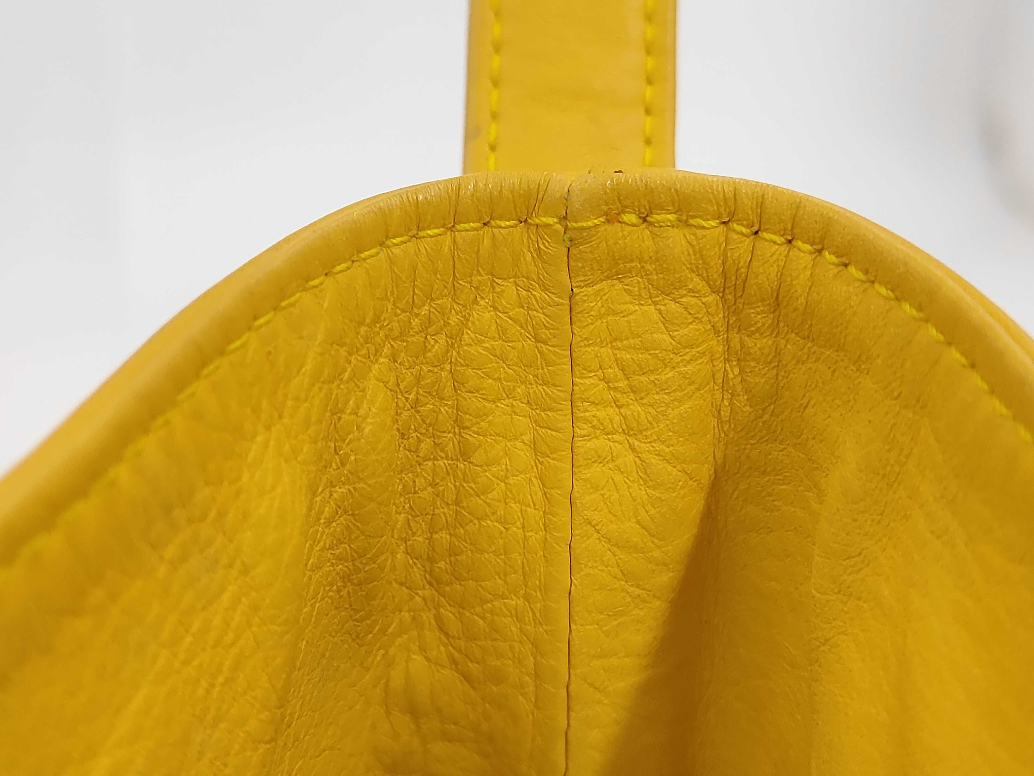 Handbag One Shoulder Leather Yellow Shoulder Bag — view 9