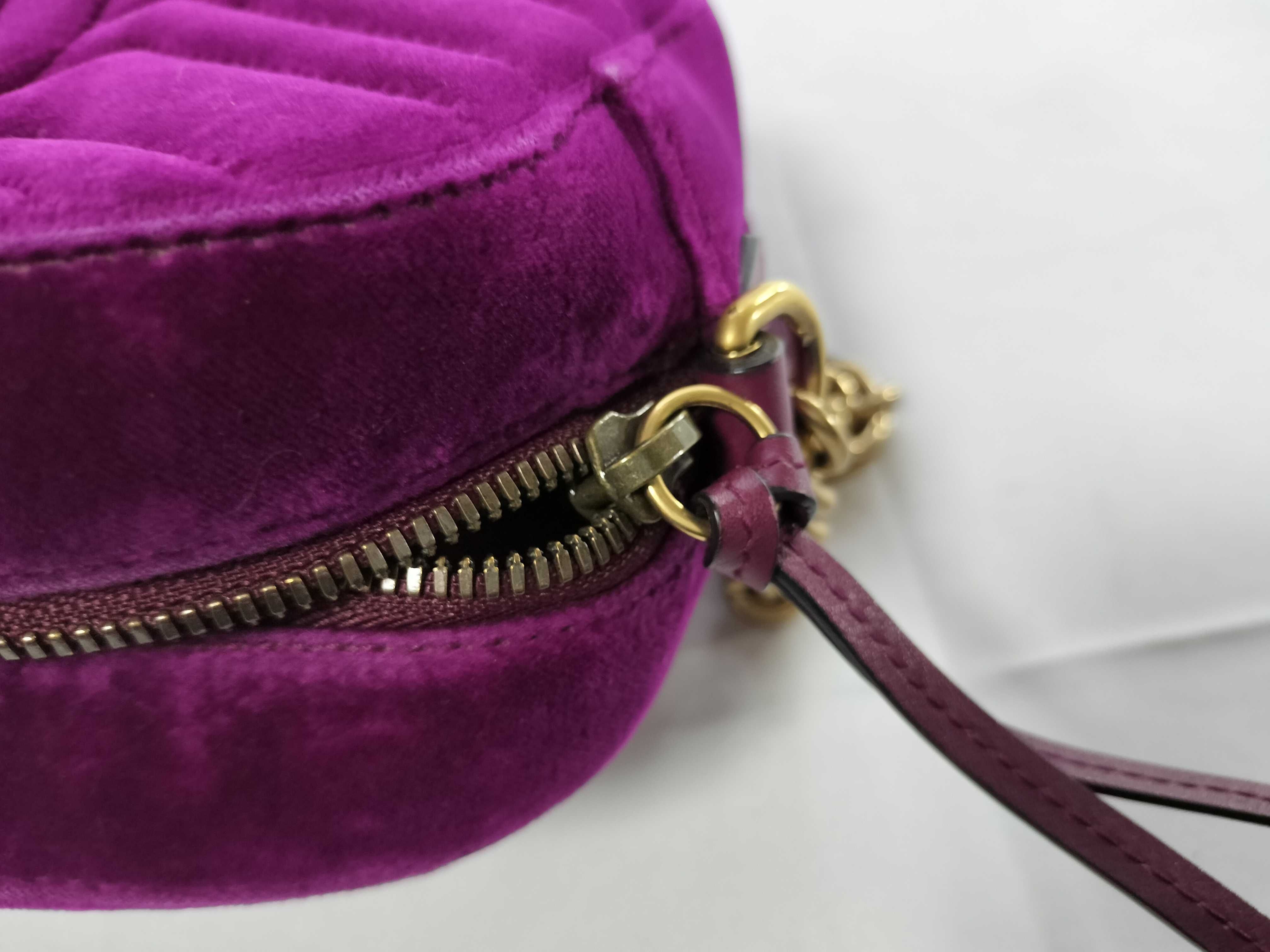 GG Marmont Gucci GG Velour Chain Shoulder Bag — view 13