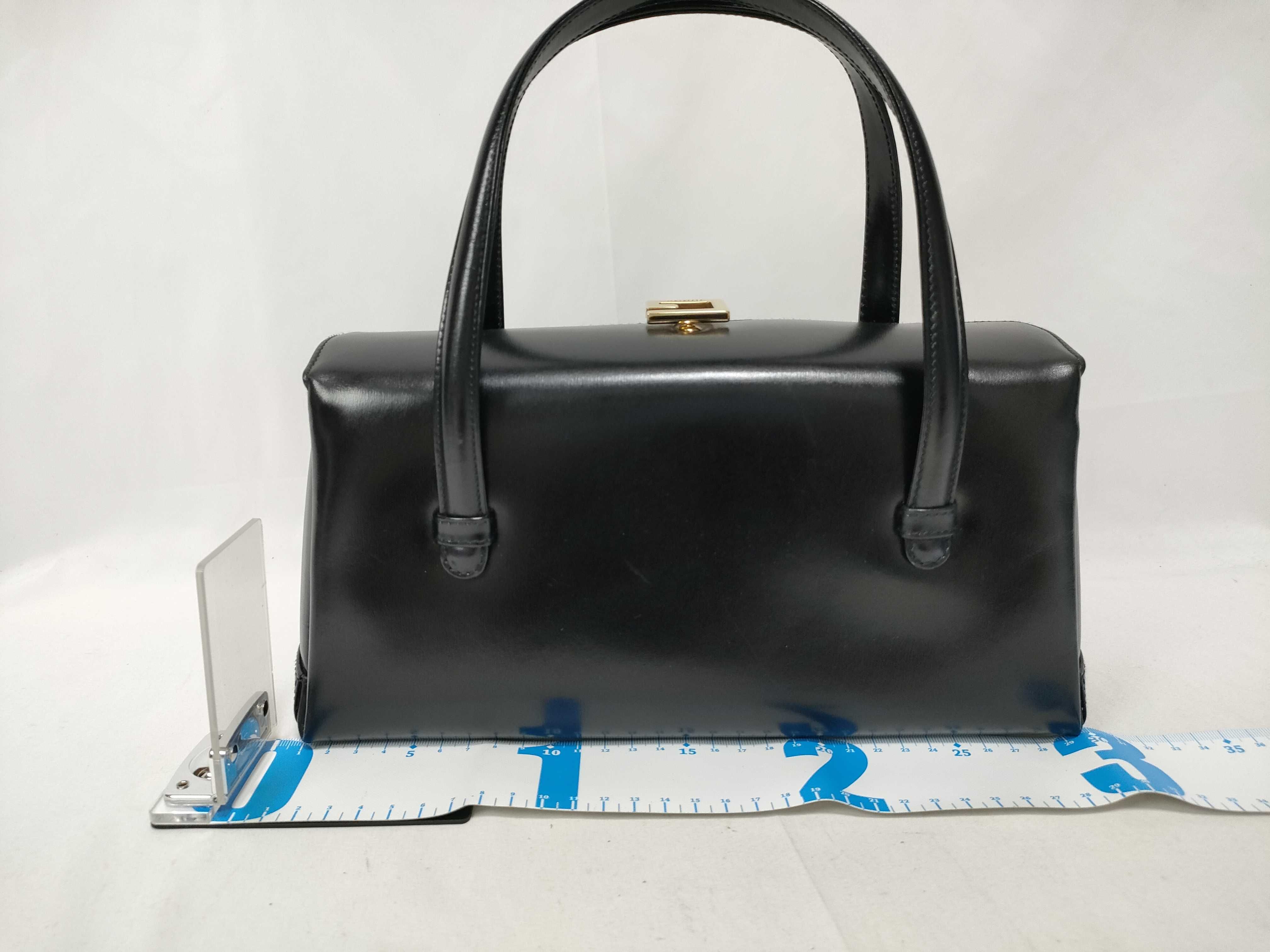 Leather G Logo Handbag, Black — view 2