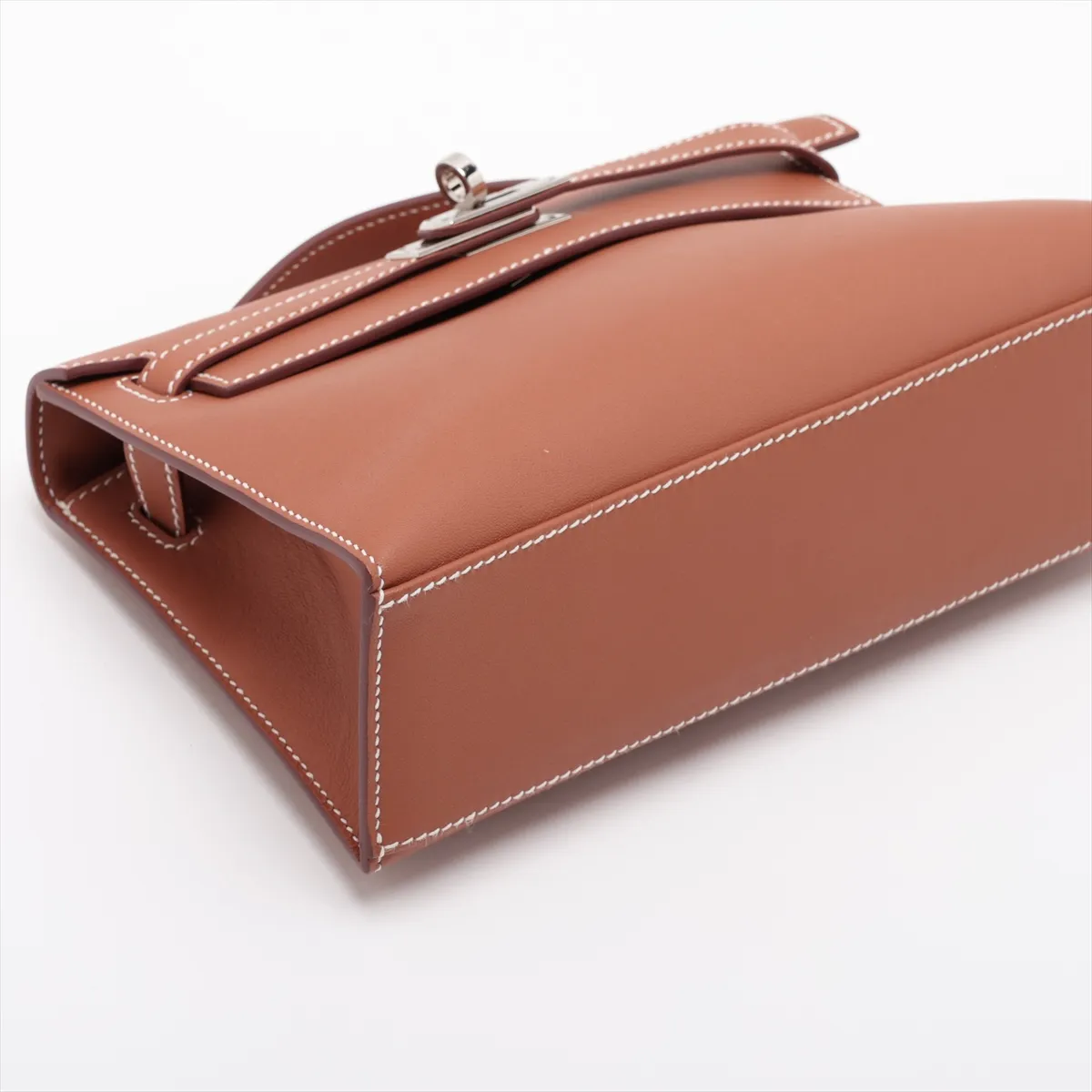 [Individually packaged] Hermes Pochette Kelly, Veau Swift leather, gold, silver hardware, K: 2025 — view 4