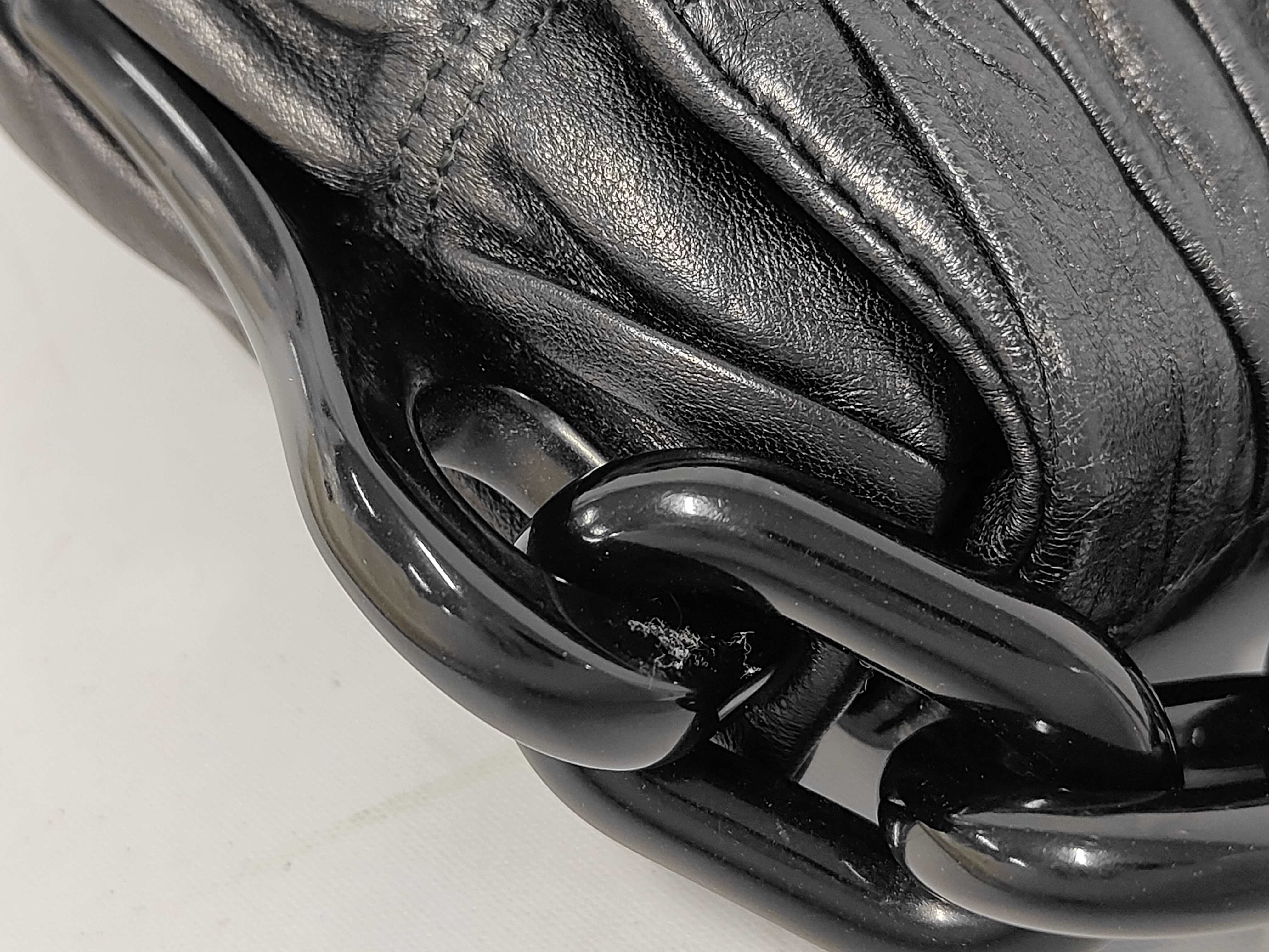 Gathered Plastic Chain Shoulder Bag — view 5