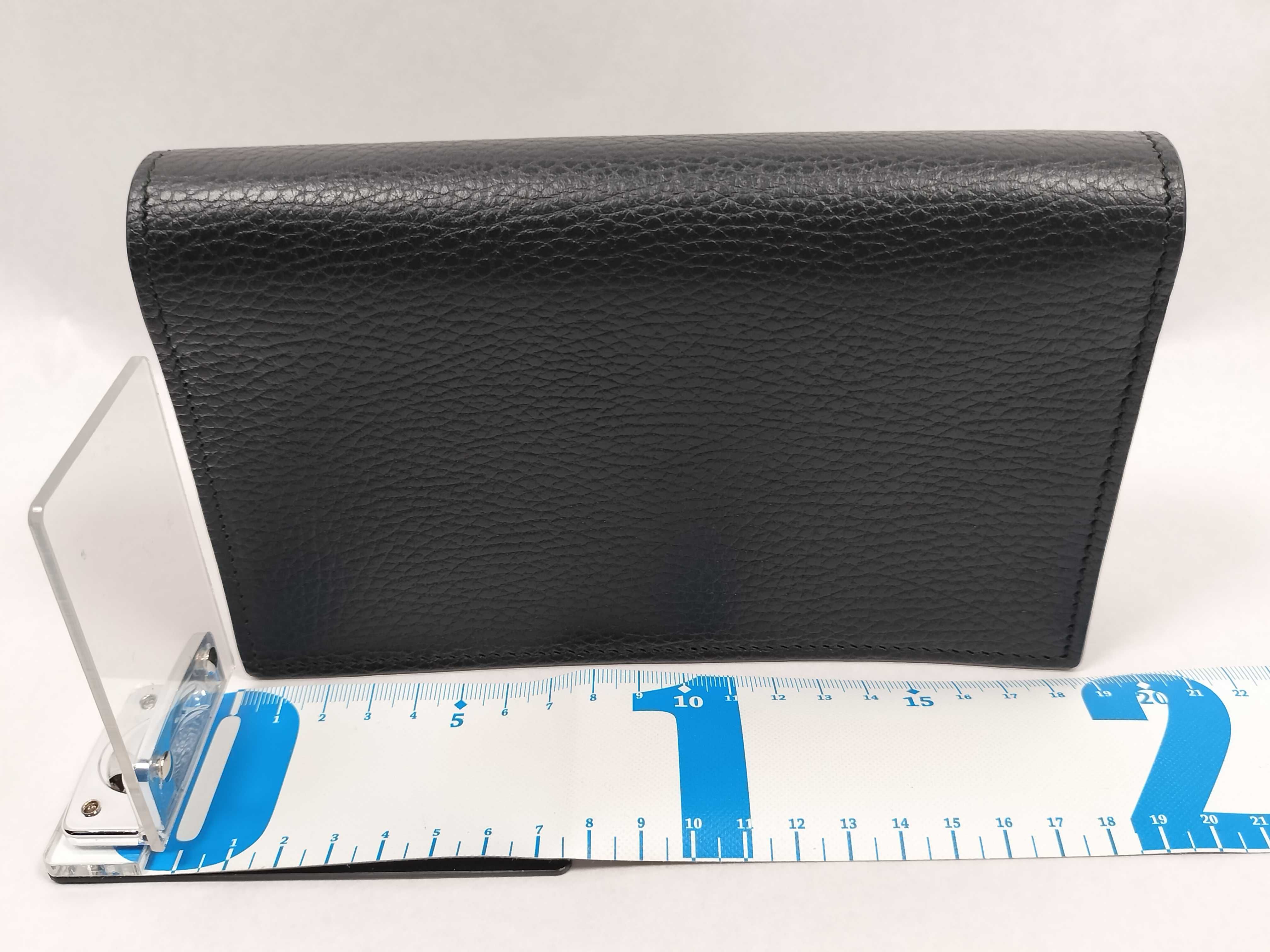 Interlocking G Leather Chain Wallet Black 615523 Outlet Shoulder Bag — view 2