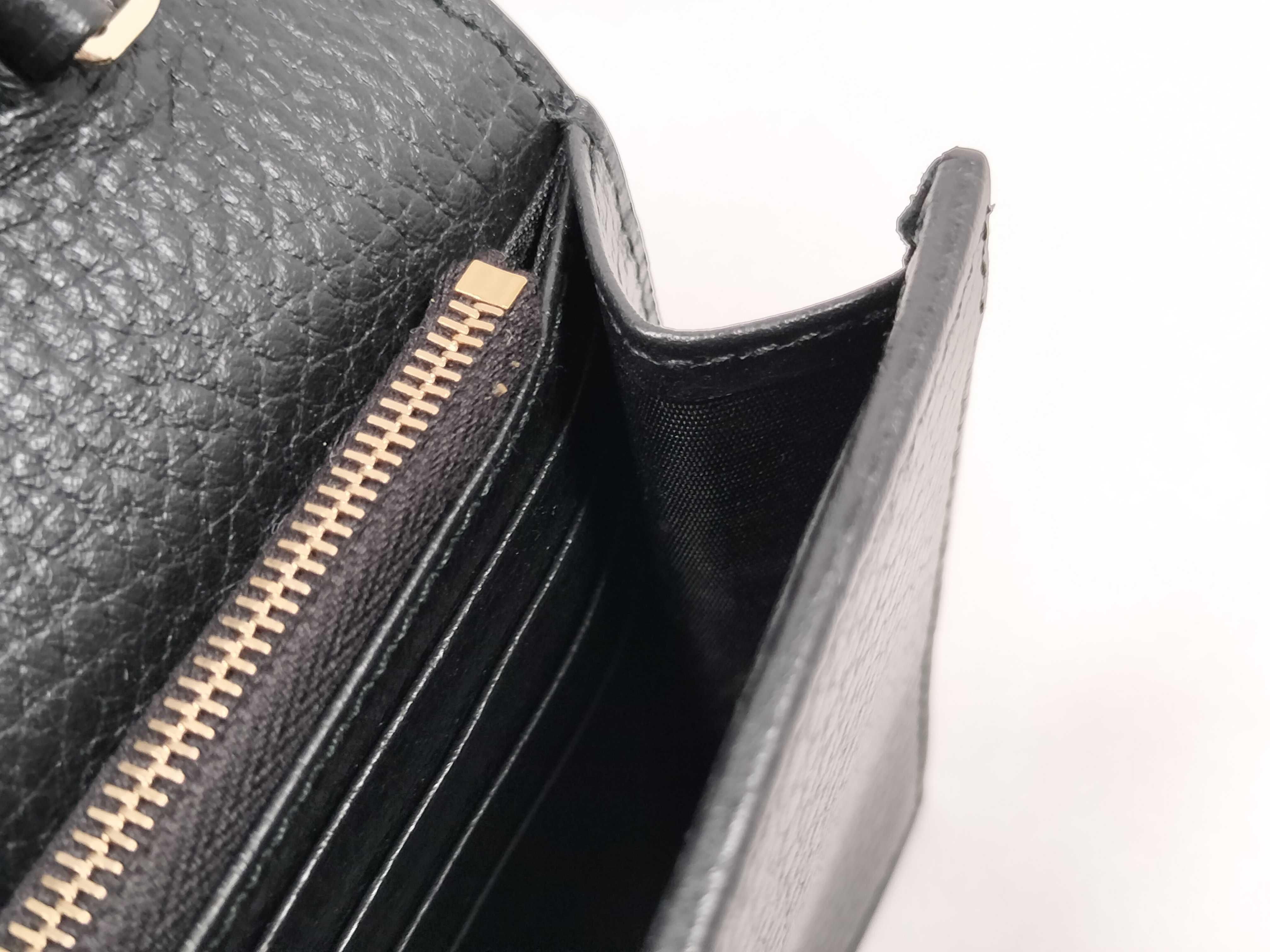 Interlocking G Leather Chain Wallet Black 615523 Outlet Shoulder Bag — view 6