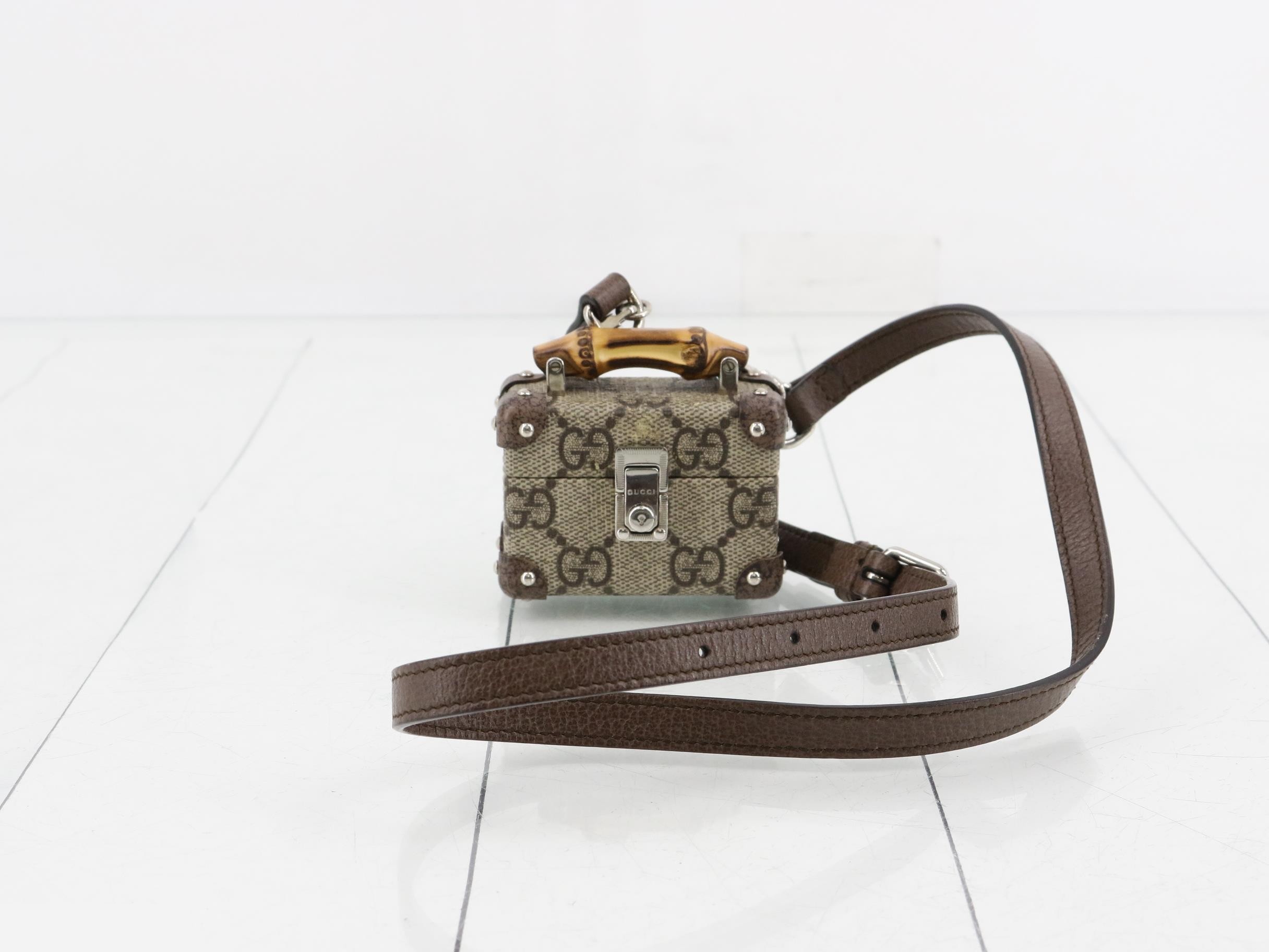 Bamboo GG Supreme AirPods Pro Case with Shoulder Strap