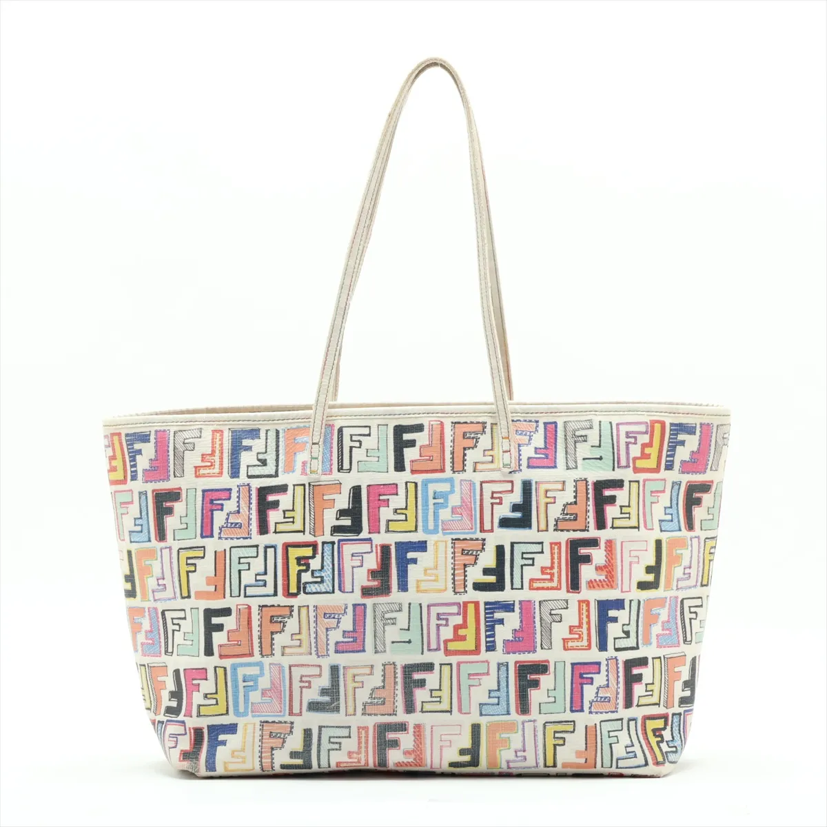 Zucca 8BH185 PVC x Leather Tote Bag, Multicolor — view 2