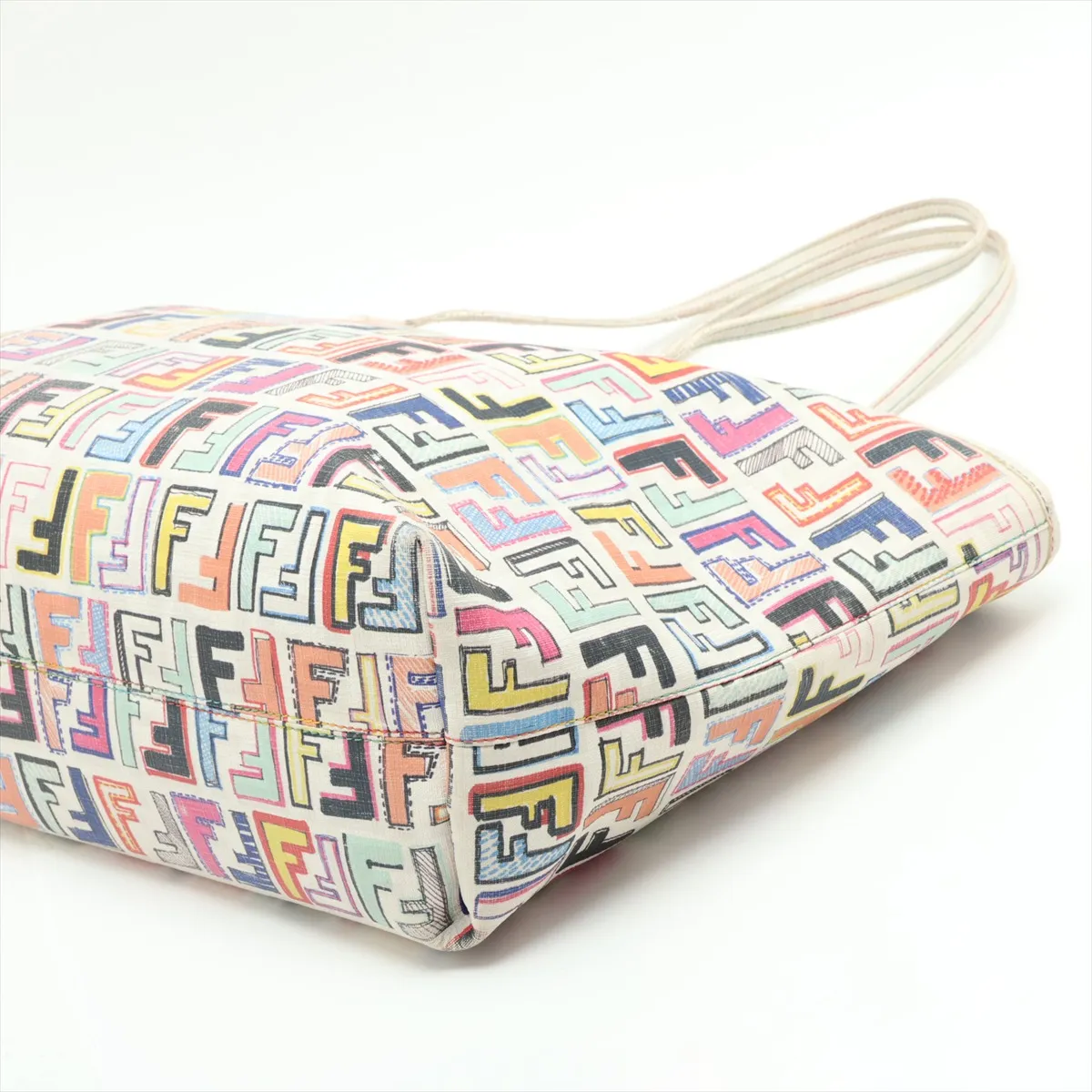 Zucca 8BH185 PVC x Leather Tote Bag, Multicolor — view 3