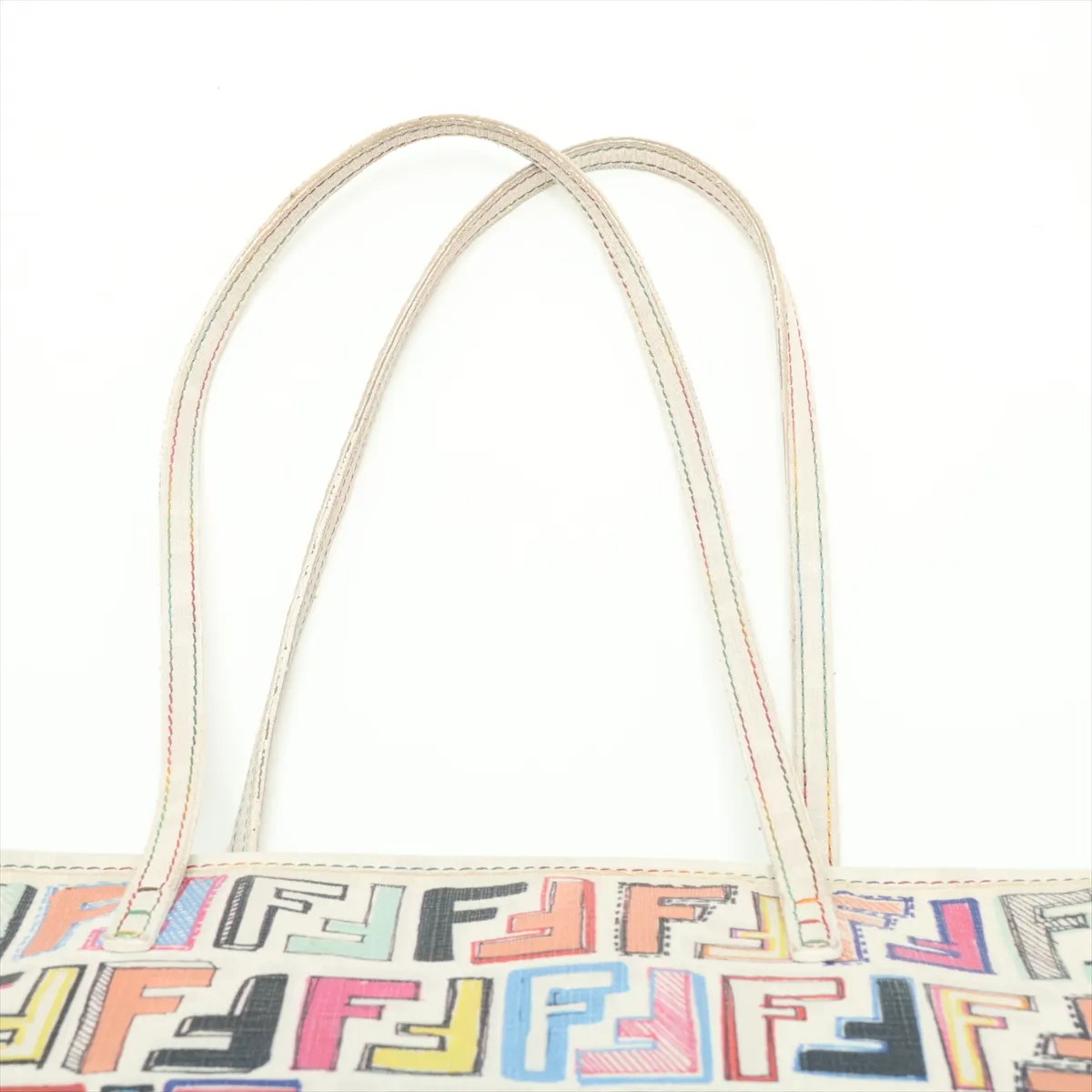 Zucca 8BH185 PVC x Leather Tote Bag, Multicolor — view 6