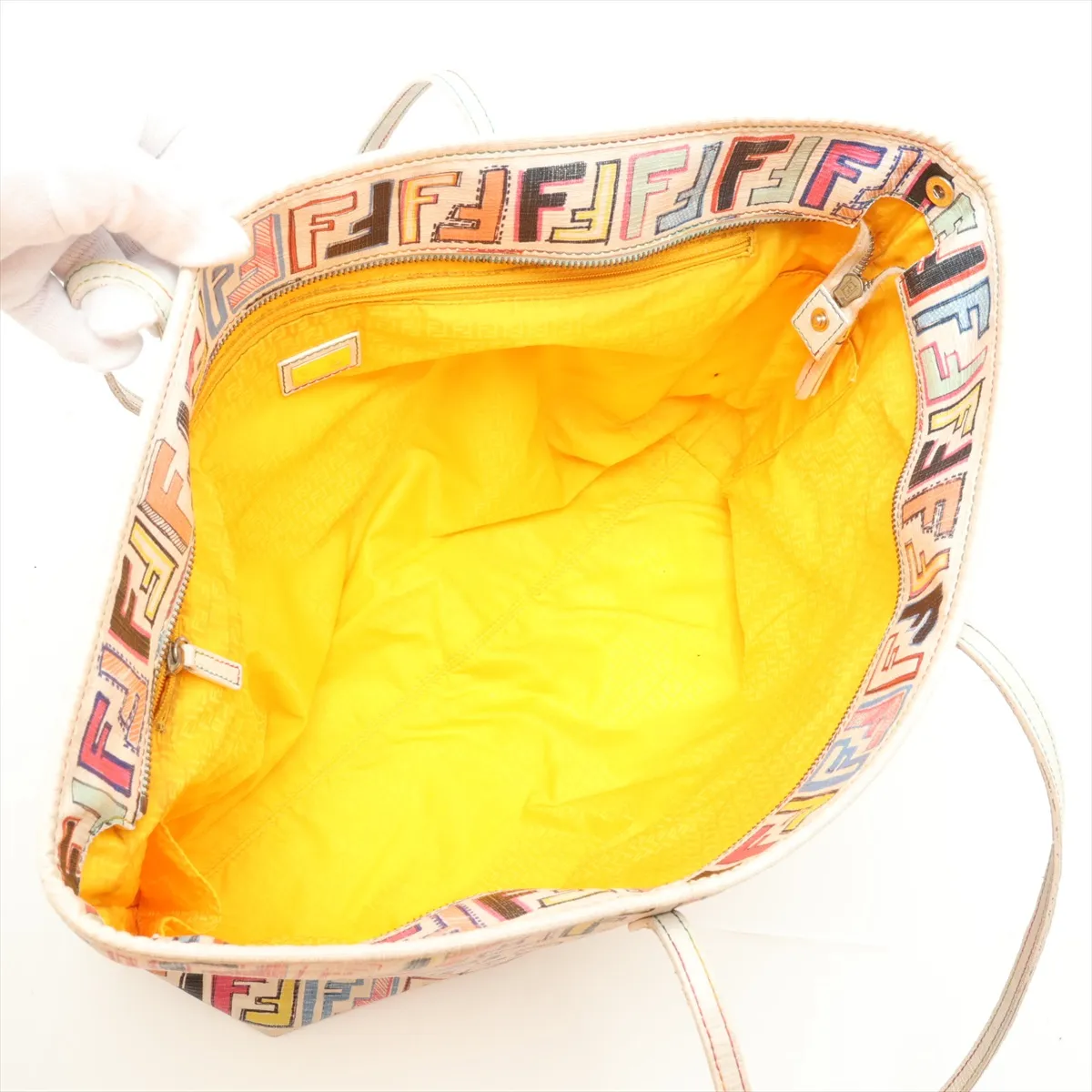Zucca 8BH185 PVC x Leather Tote Bag, Multicolor — view 7