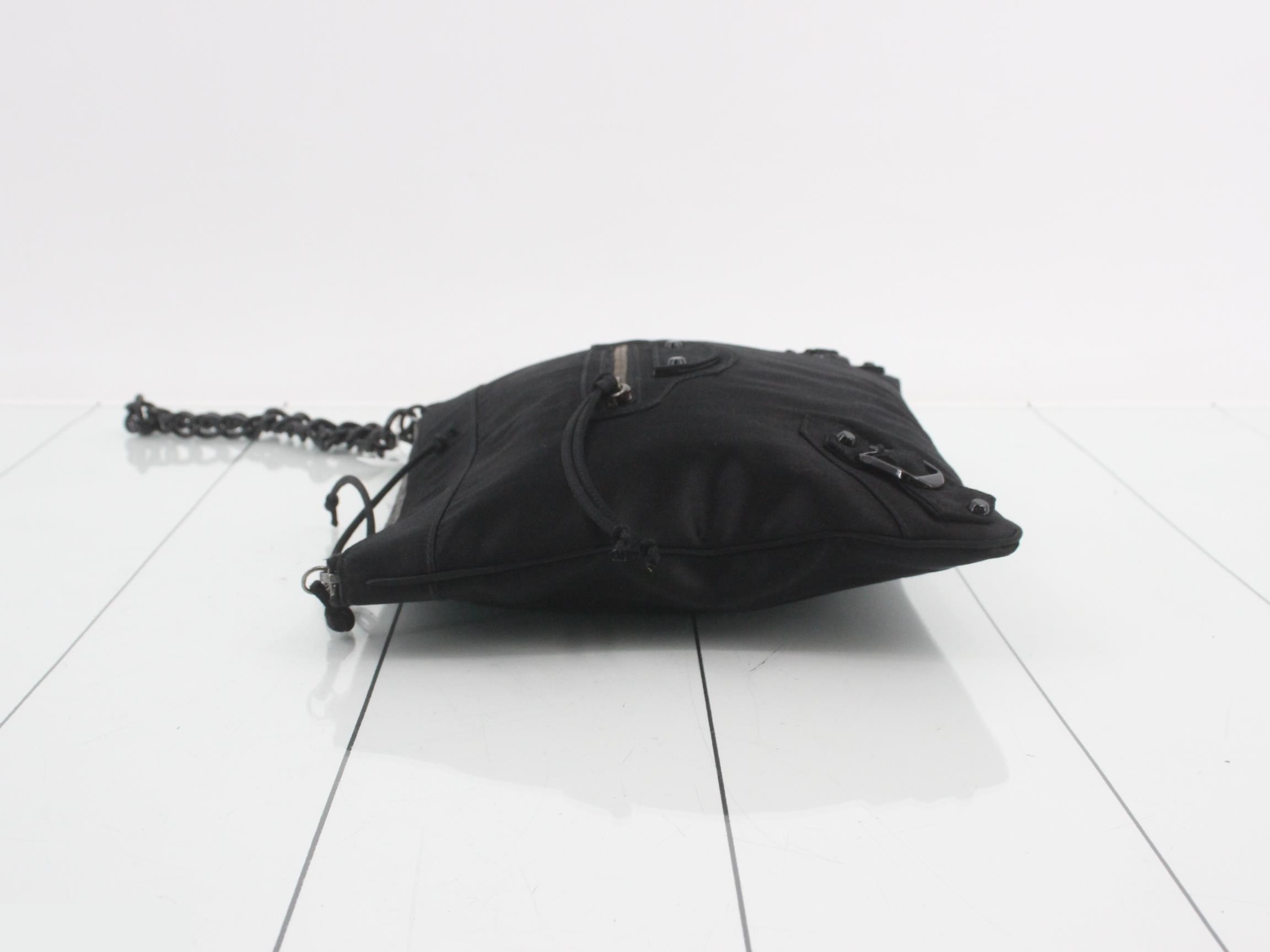Clutch bag, satin, black — view 4