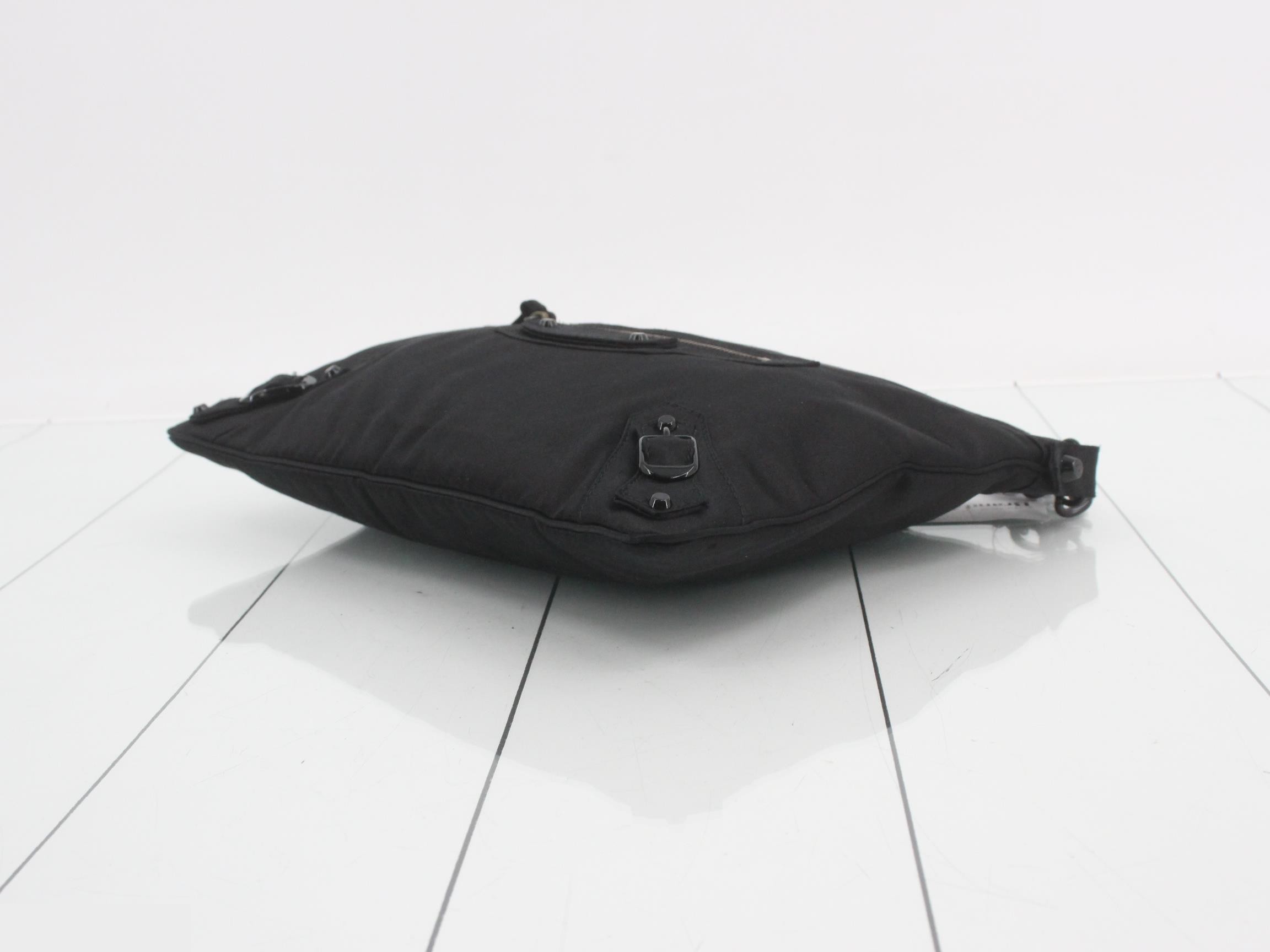 Clutch bag, satin, black — view 6