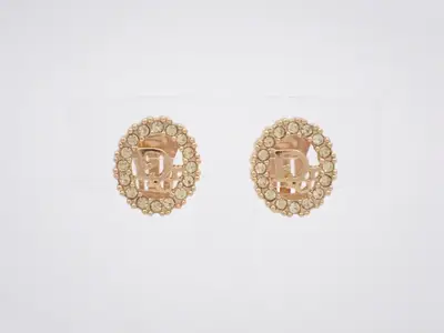 Gold and stone earrings