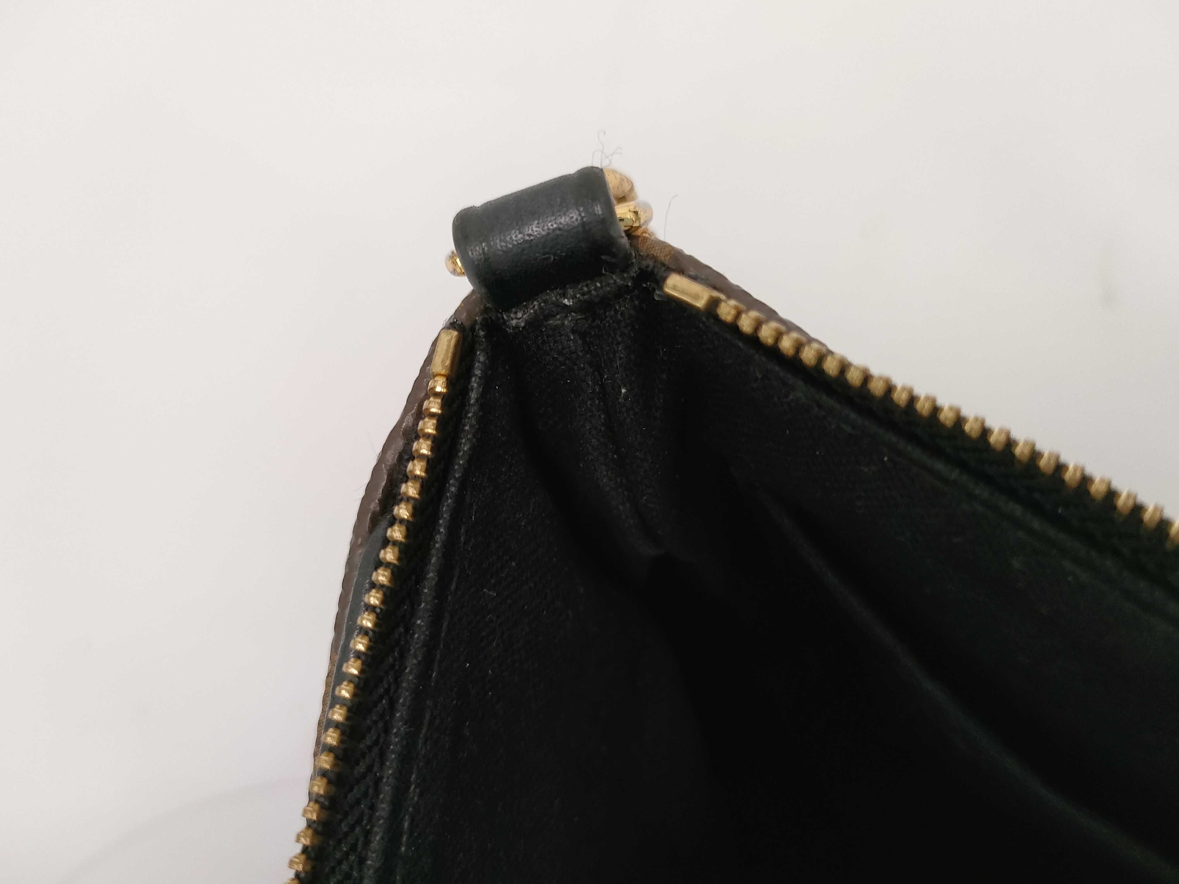 Monogram Louis Vuitton Monogram x Leather Pallas Clutch M41639 Brown x Black DU2117 Shoulder Bag — view 11