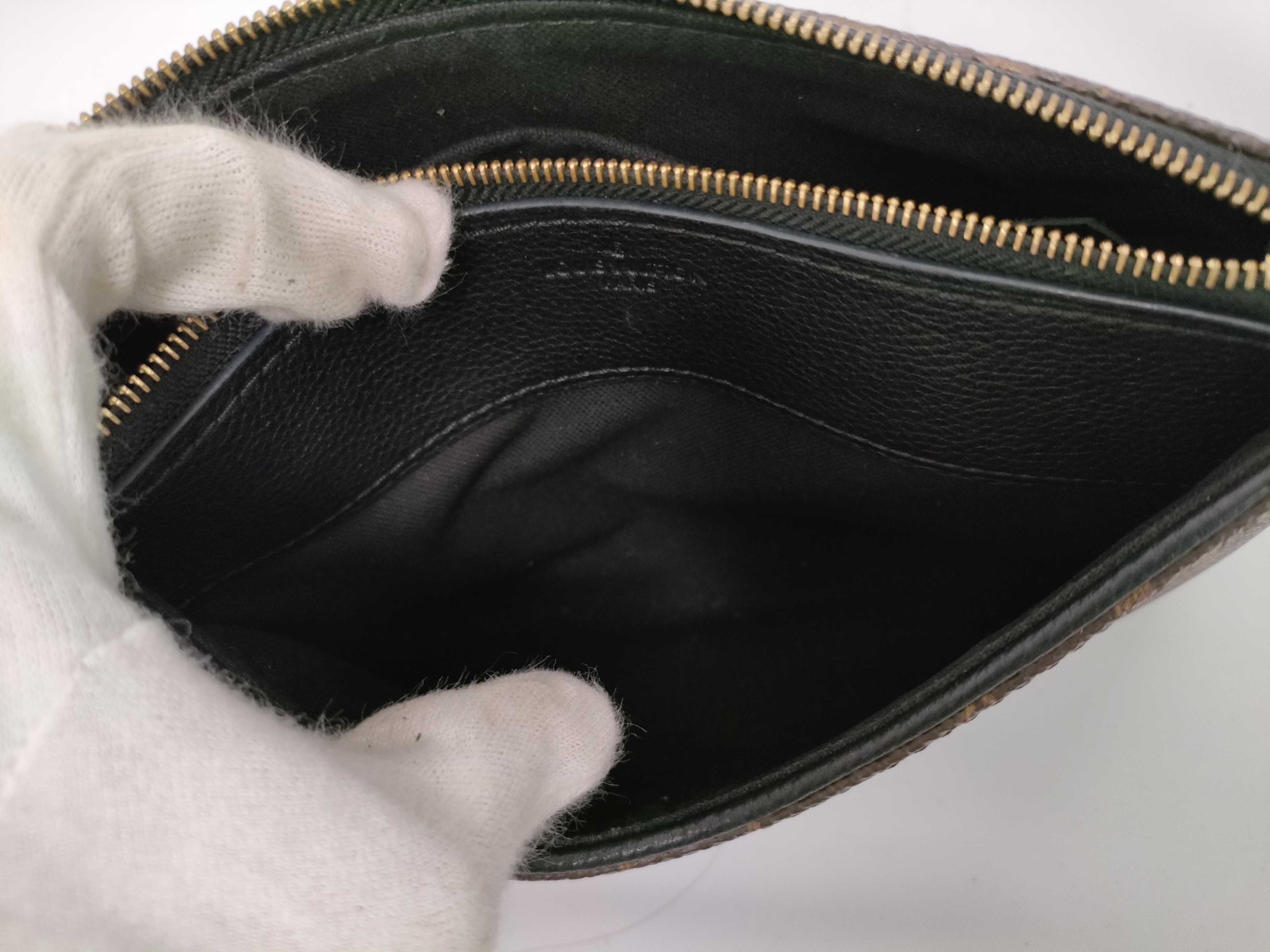 Monogram Louis Vuitton Monogram x Leather Pallas Clutch M41639 Brown x Black DU2117 Shoulder Bag — view 13