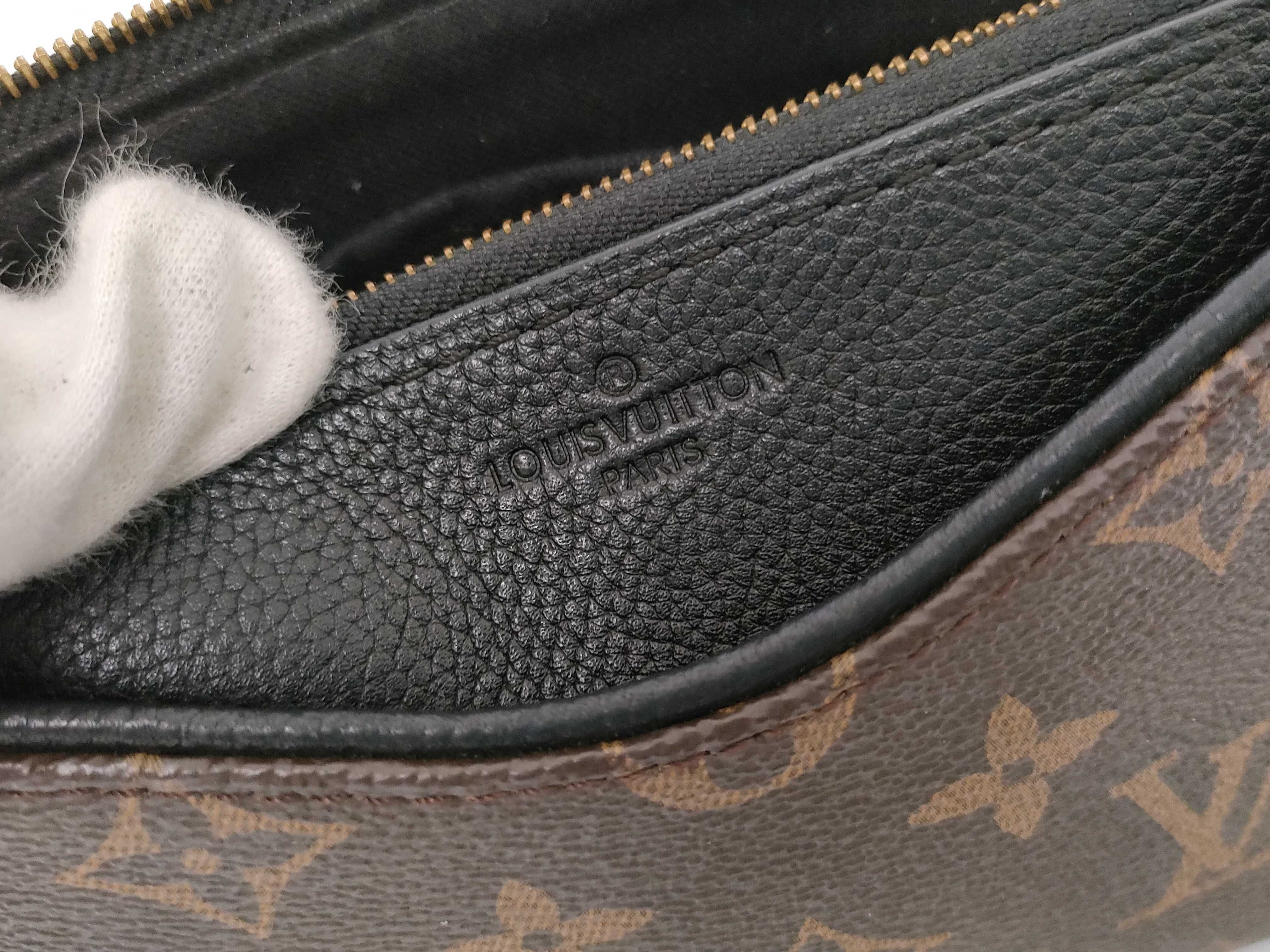 Monogram Louis Vuitton Monogram x Leather Pallas Clutch M41639 Brown x Black DU2117 Shoulder Bag — view 14