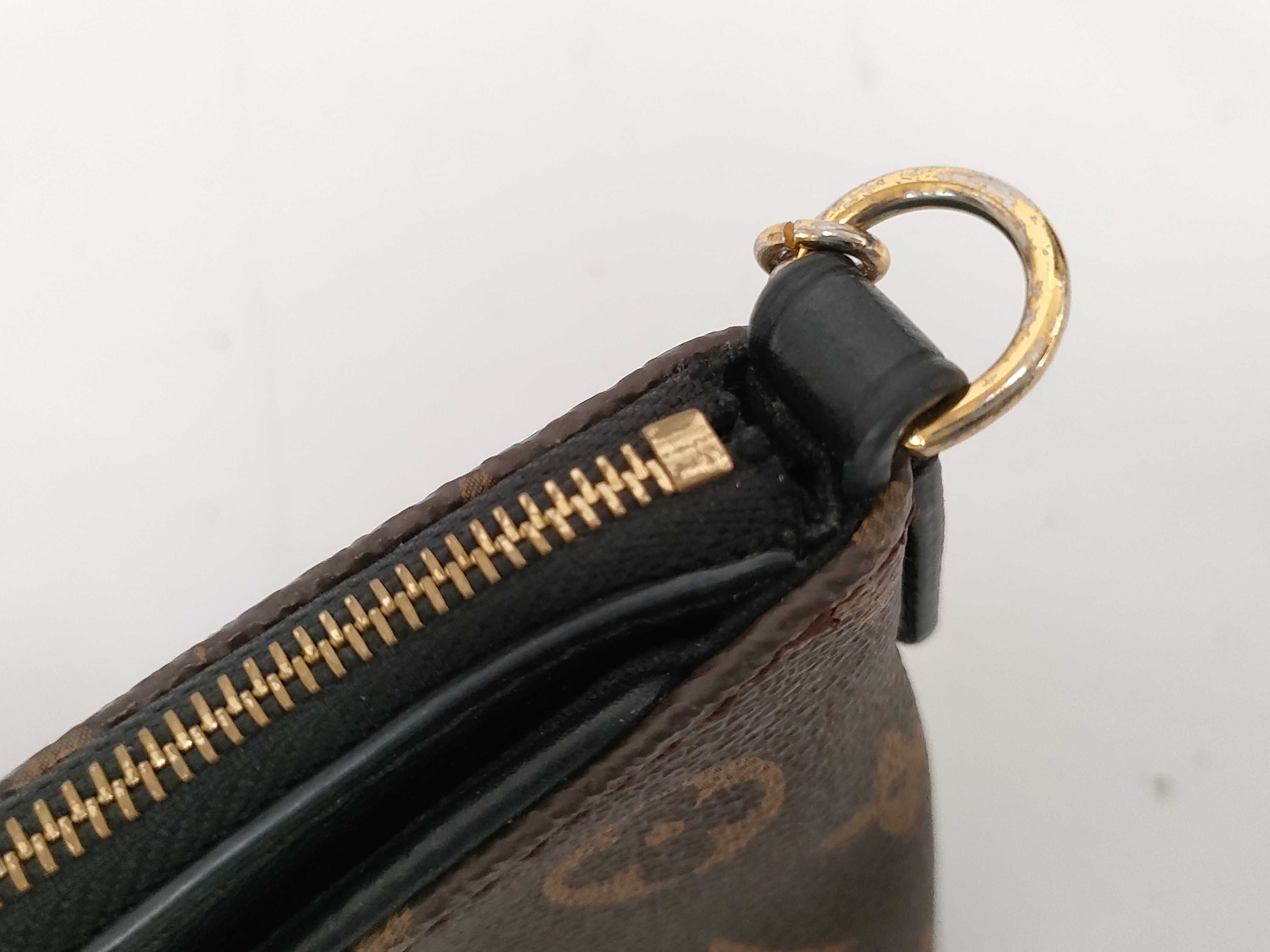 Monogram Louis Vuitton Monogram x Leather Pallas Clutch M41639 Brown x Black DU2117 Shoulder Bag — view 5