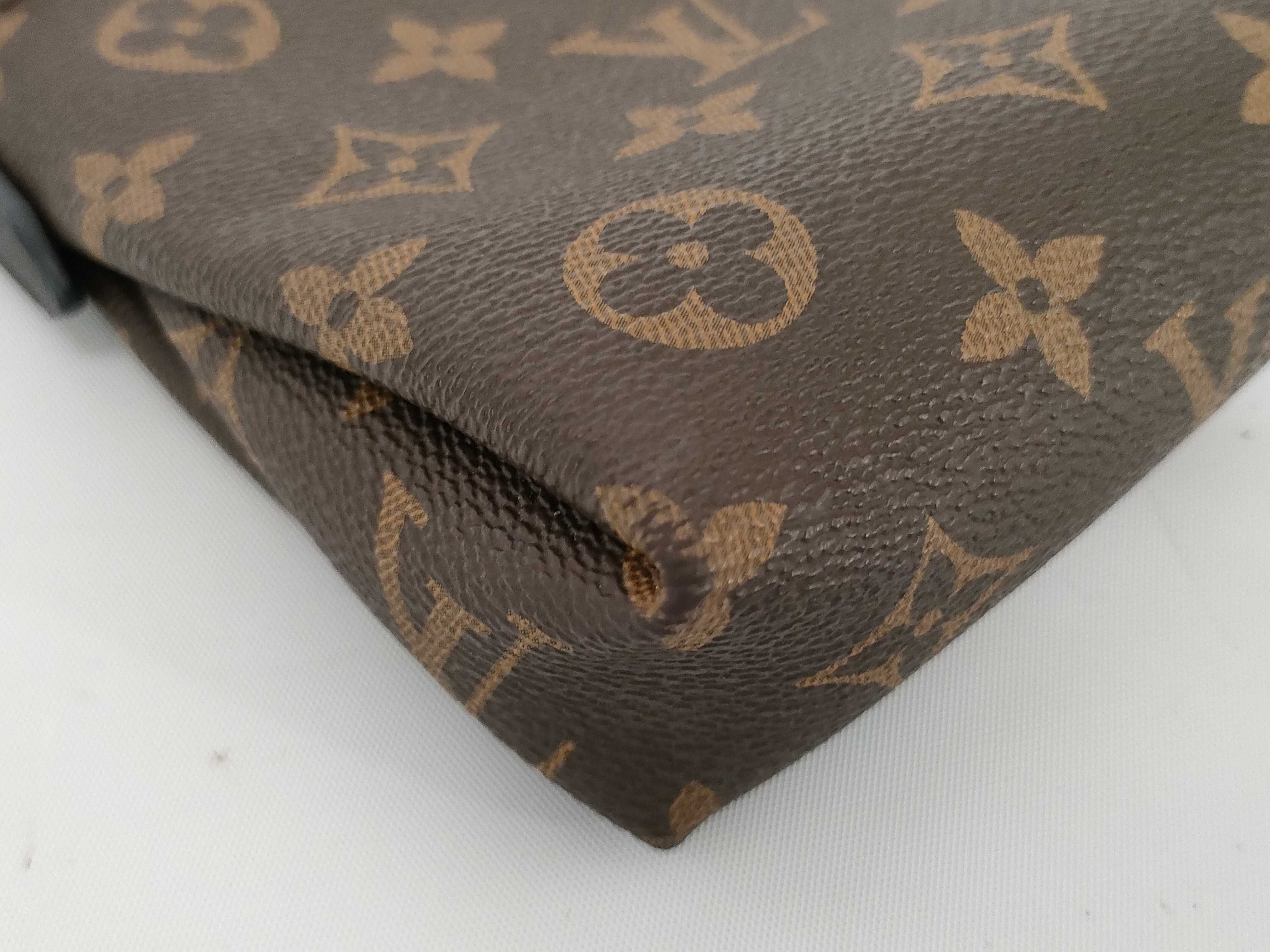 Monogram Louis Vuitton Monogram x Leather Pallas Clutch M41639 Brown x Black DU2117 Shoulder Bag — view 8