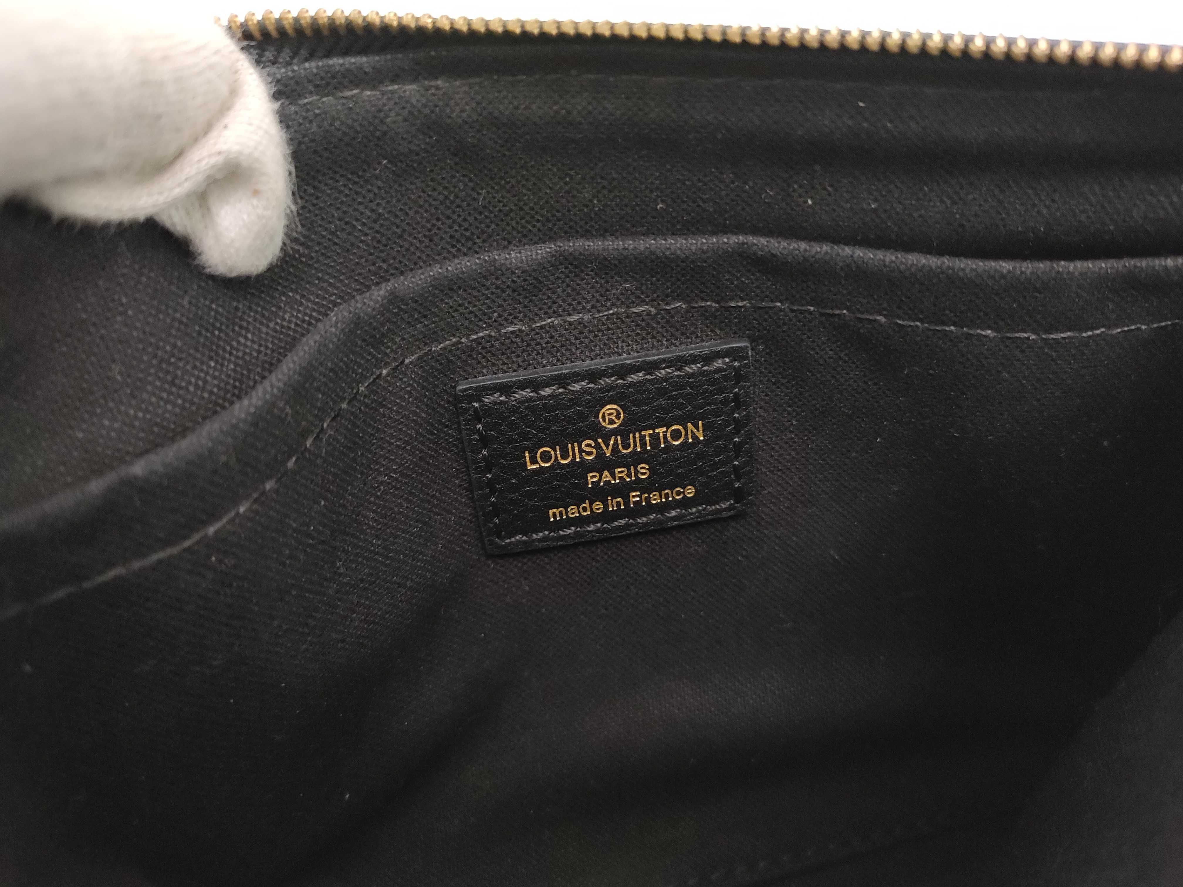 Monogram Louis Vuitton Monogram x Leather Pallas Clutch M41639 Brown x Black DU2117 Shoulder Bag — view 9