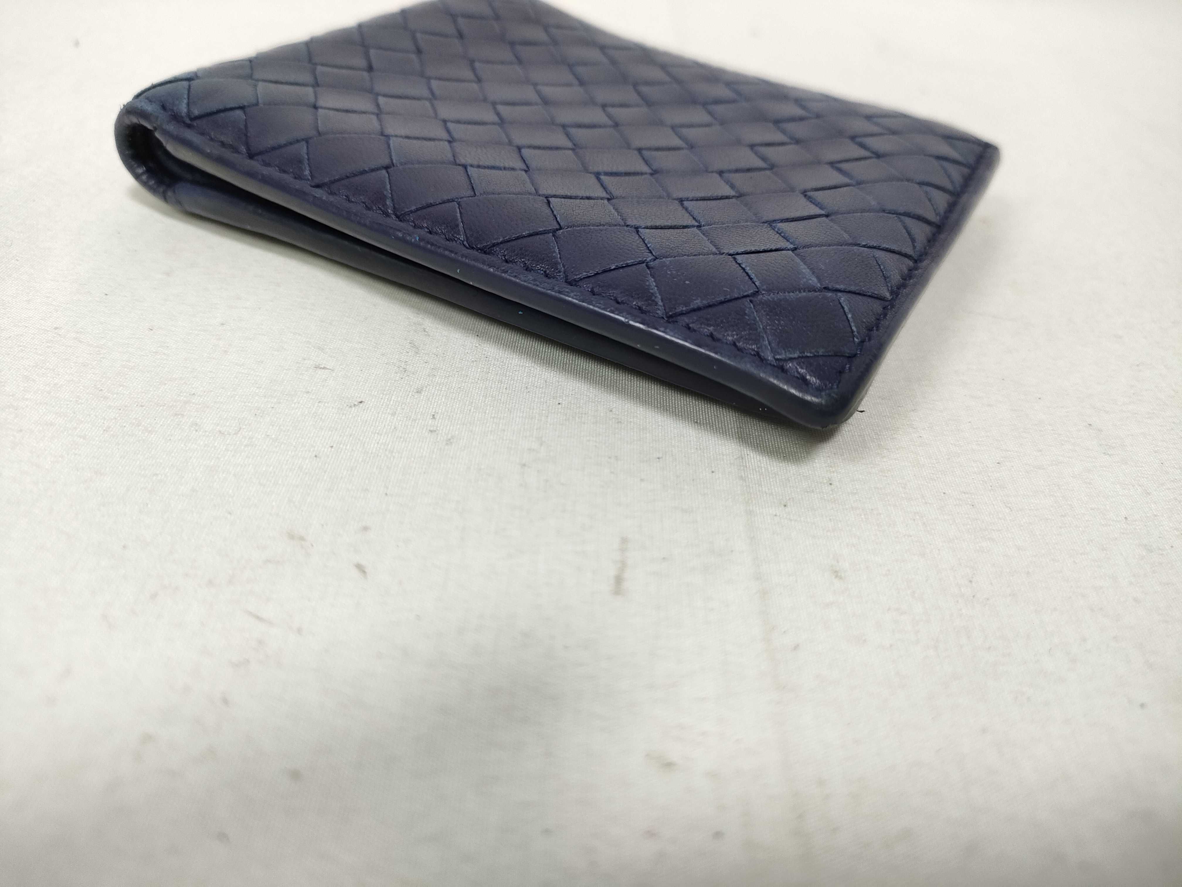 Intrecciato Bi-fold Wallet Blue P00984610B Billfold — view 3