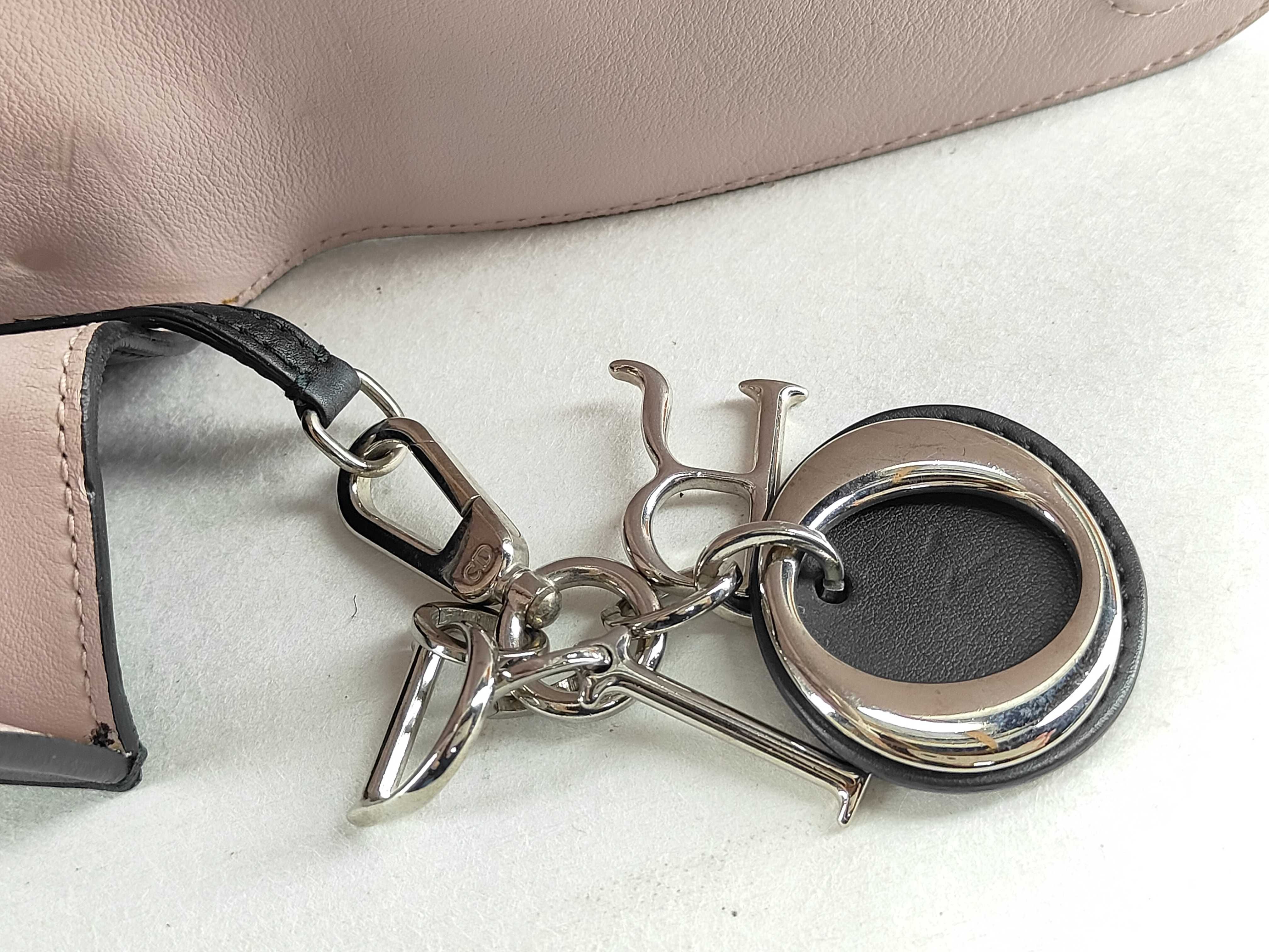 Clutch Bag, Calfskin, Black and Pink — view 11