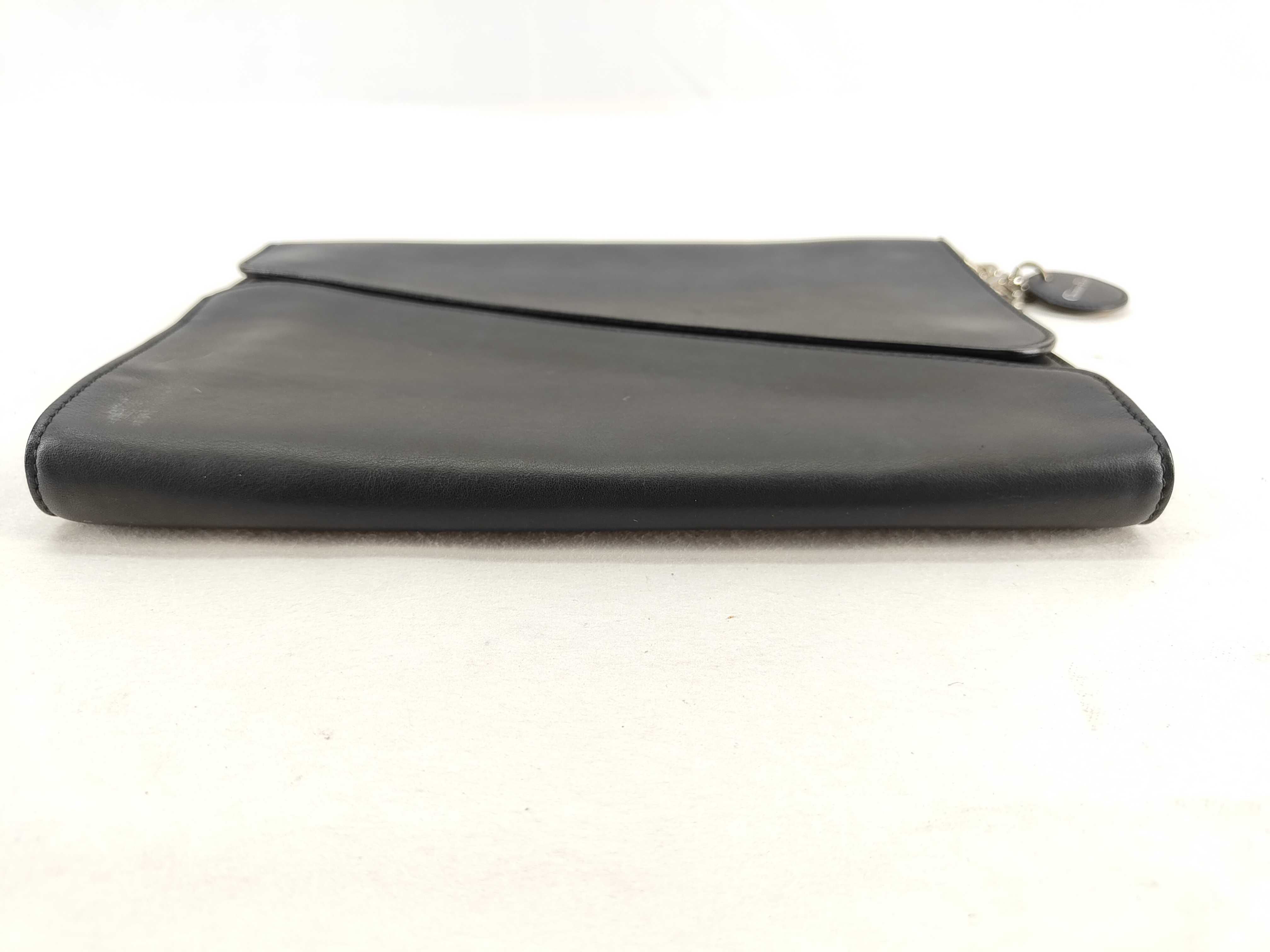Clutch Bag, Calfskin, Black and Pink — view 4