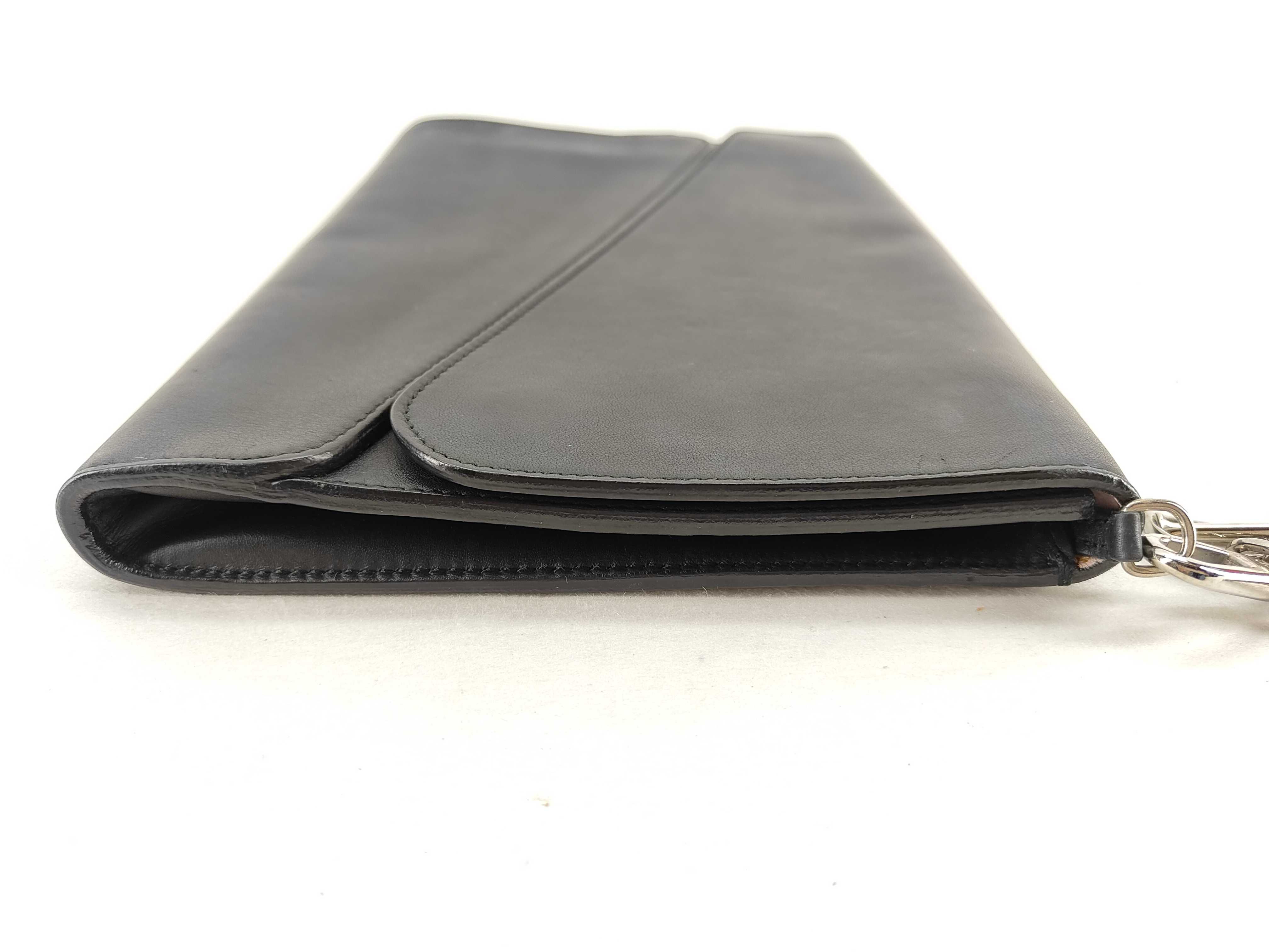 Clutch Bag, Calfskin, Black and Pink — view 5