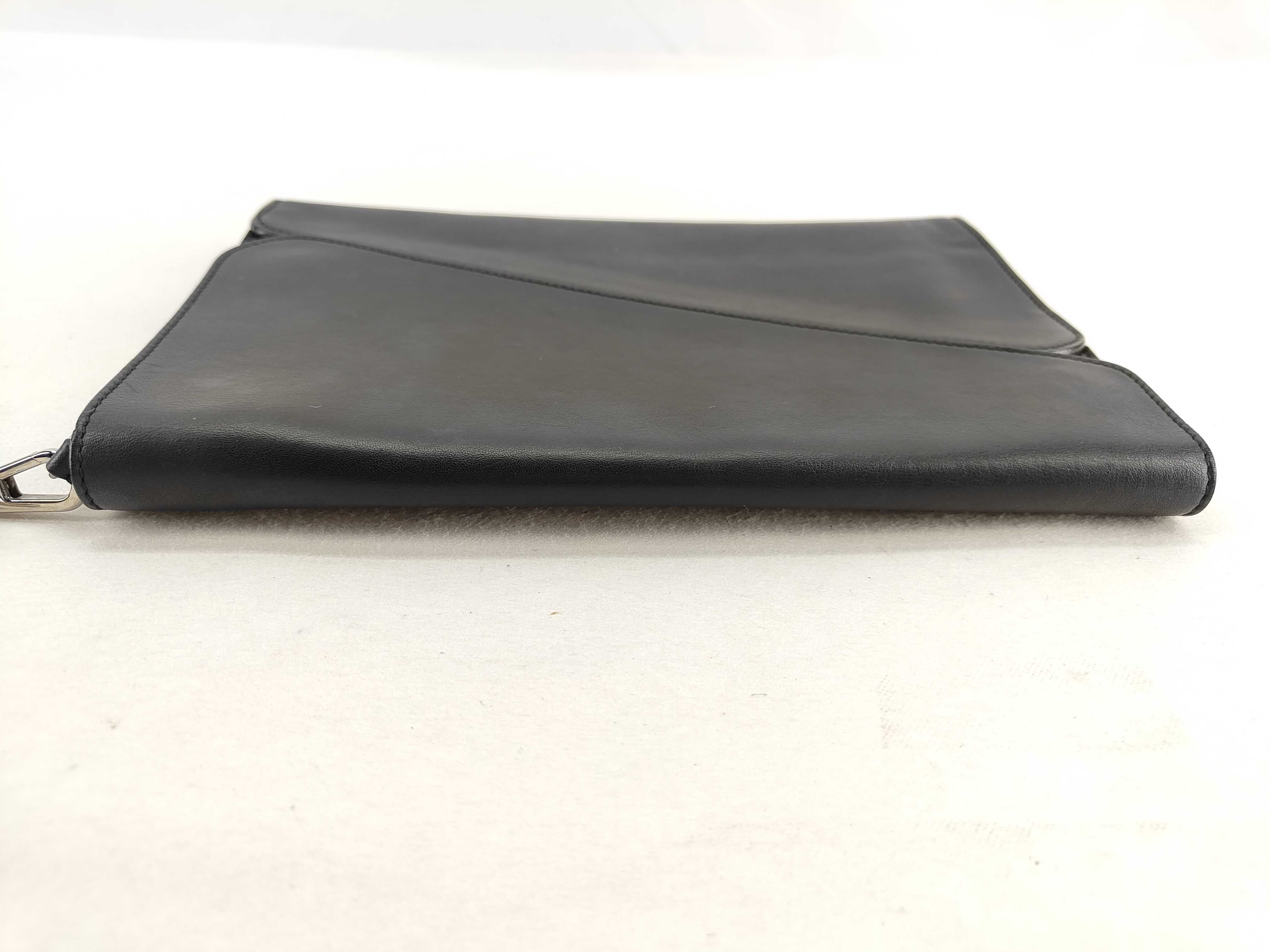 Clutch Bag, Calfskin, Black and Pink — view 6