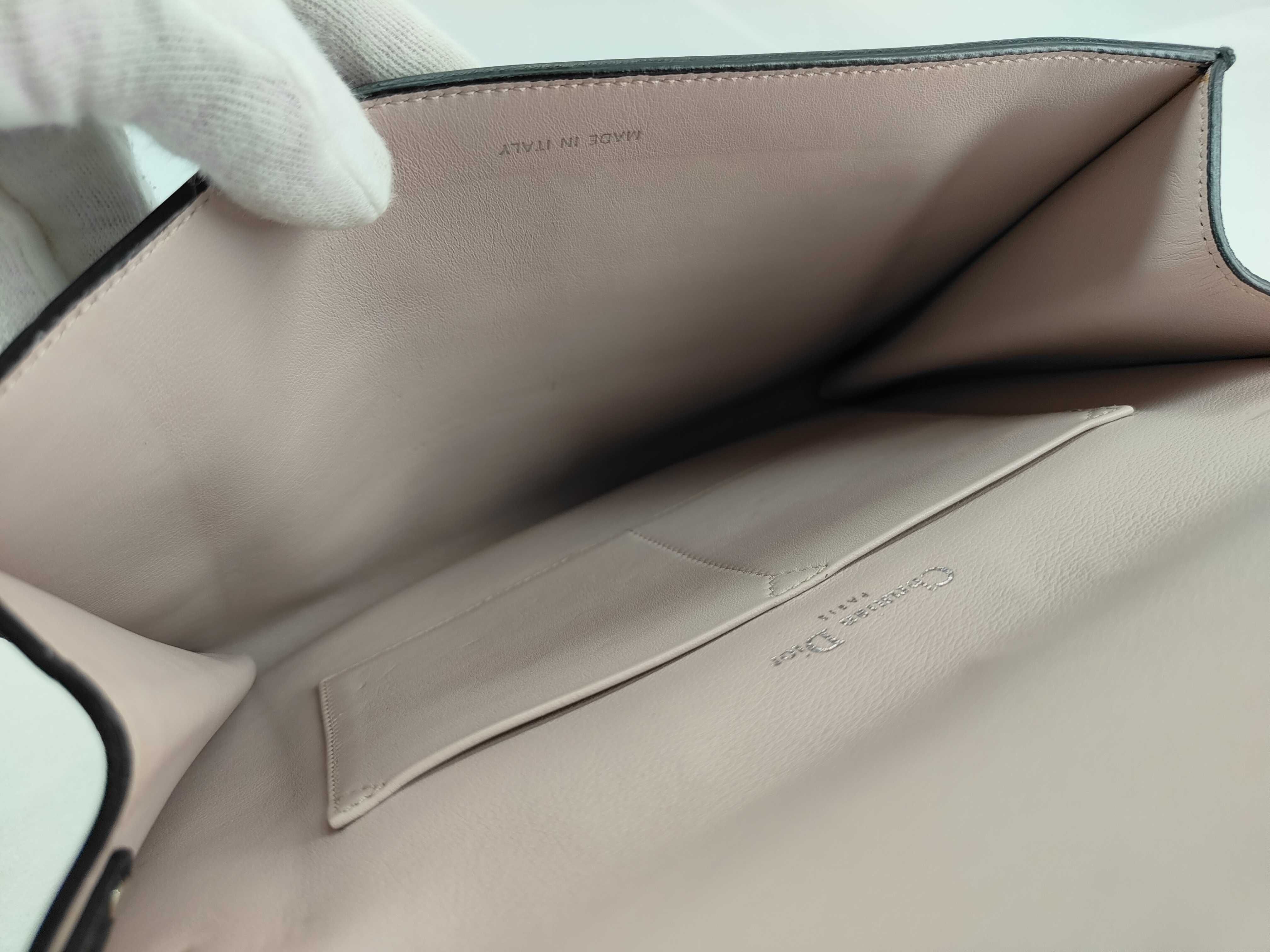 Clutch Bag, Calfskin, Black and Pink — view 9