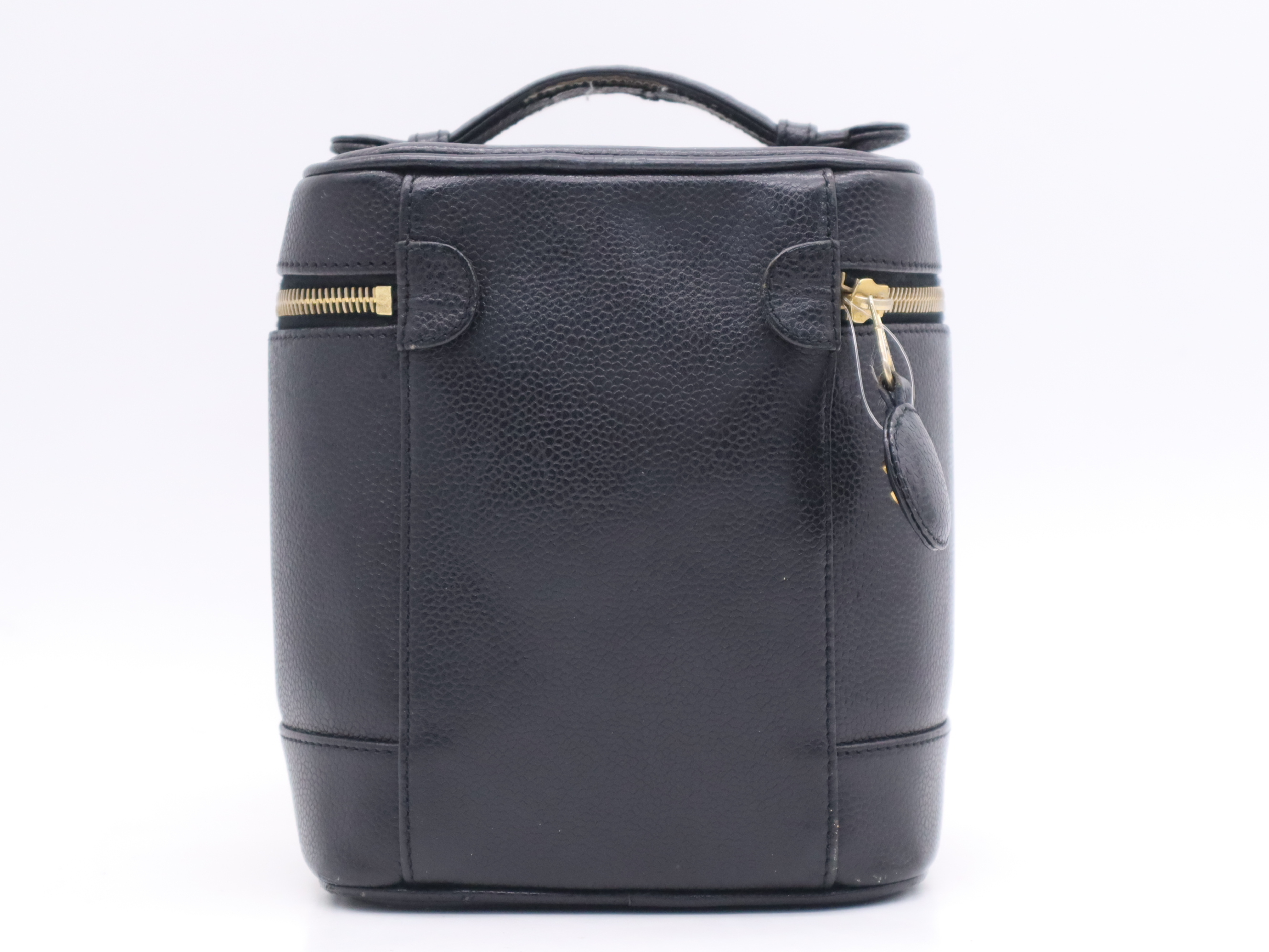 A01998 Caviar Skin Vertical Vanity Bag with Guarantee Card and Pouch — view 2