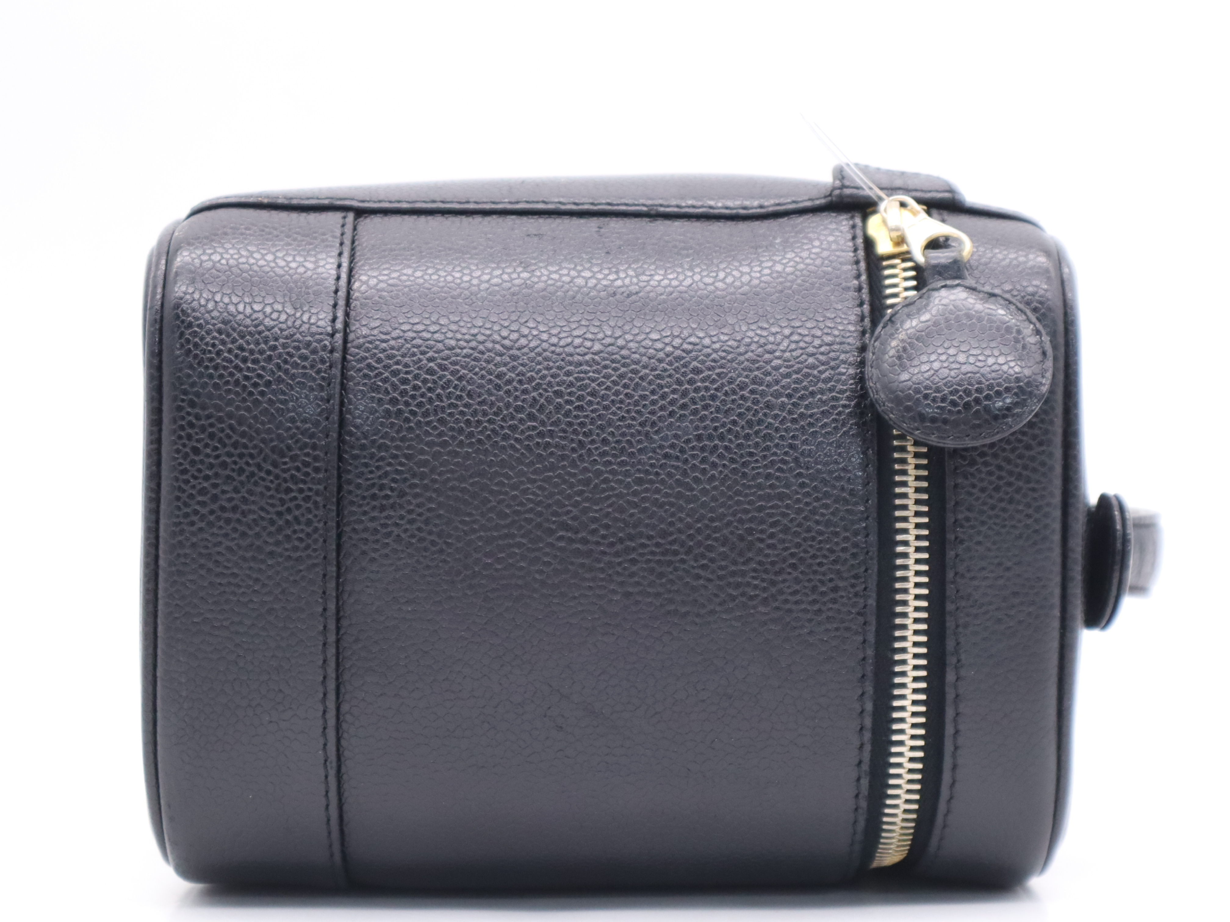 A01998 Caviar Skin Vertical Vanity Bag with Guarantee Card and Pouch — view 5