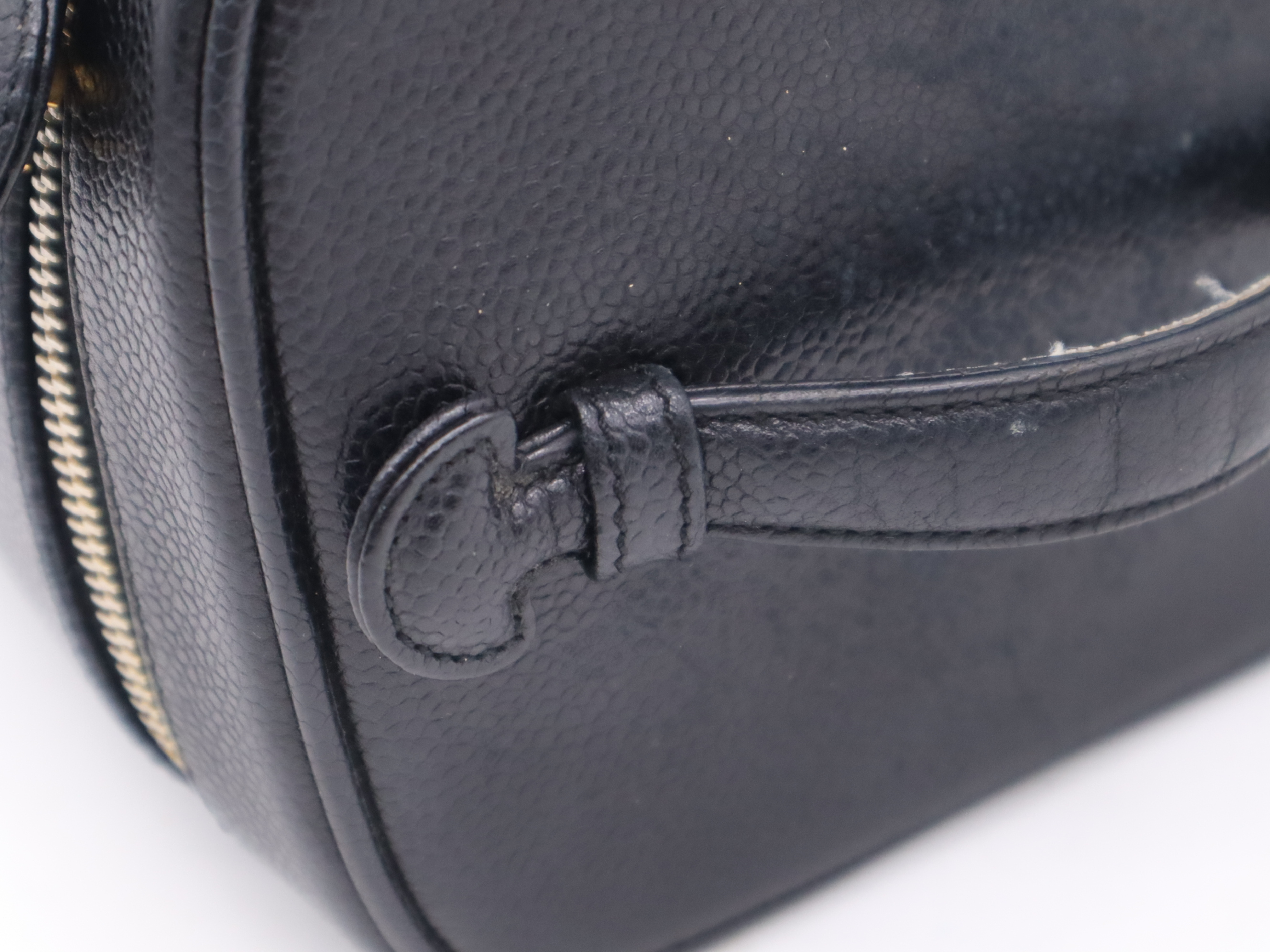A01998 Caviar Skin Vertical Vanity Bag with Guarantee Card and Pouch — view 7