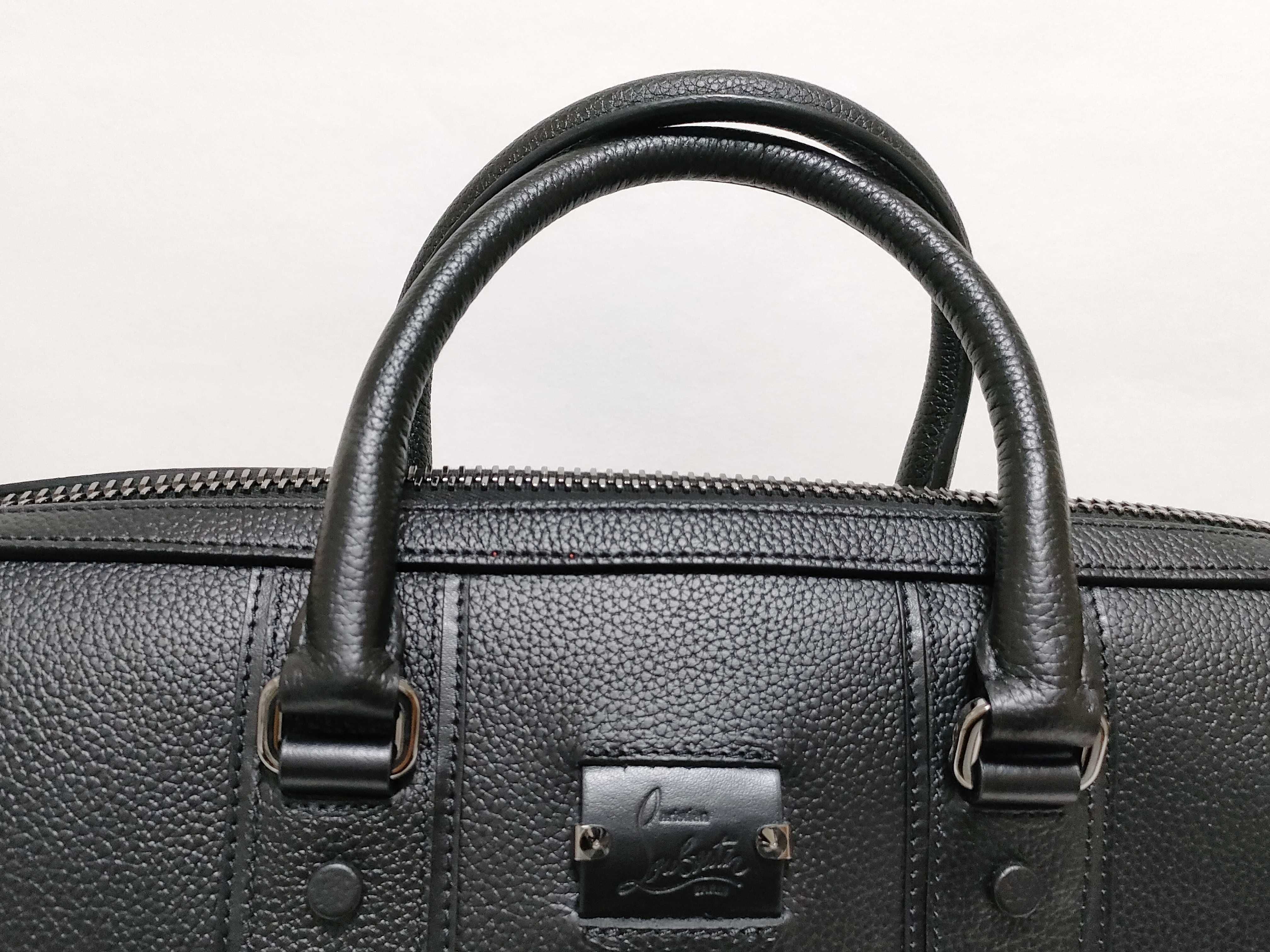 Leather 2-Way Shoulder Bag, Black, Street Wall Handbag — view 3