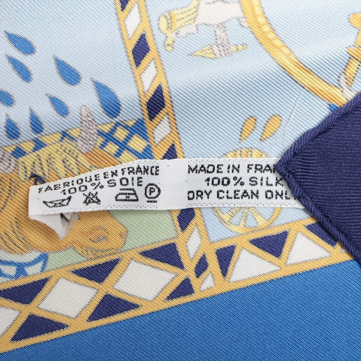 Carre 90 LE TAROT card scarf silk blue thread — view 6