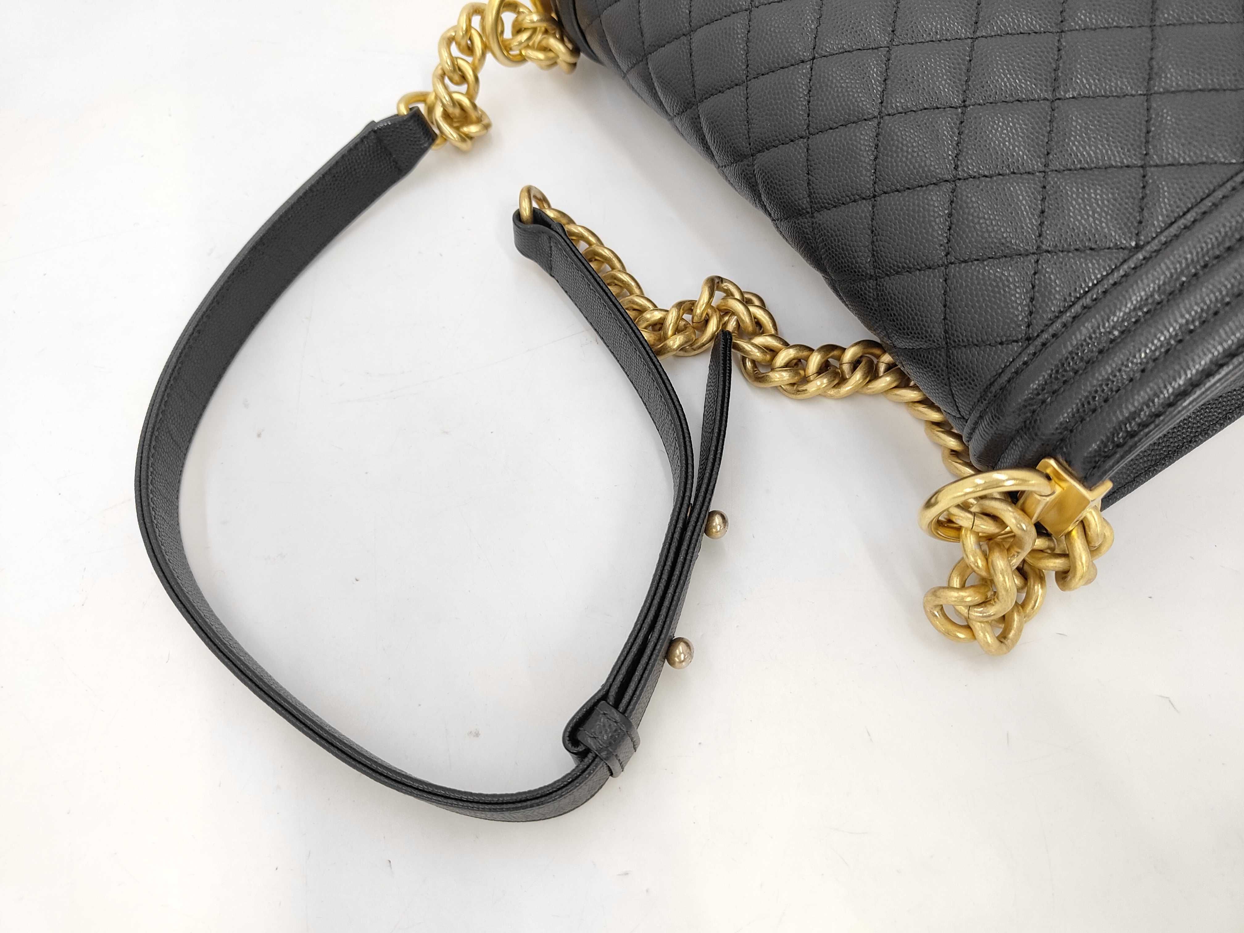 Boy Chanel Caviar Skin Shoulder Bag — view 4