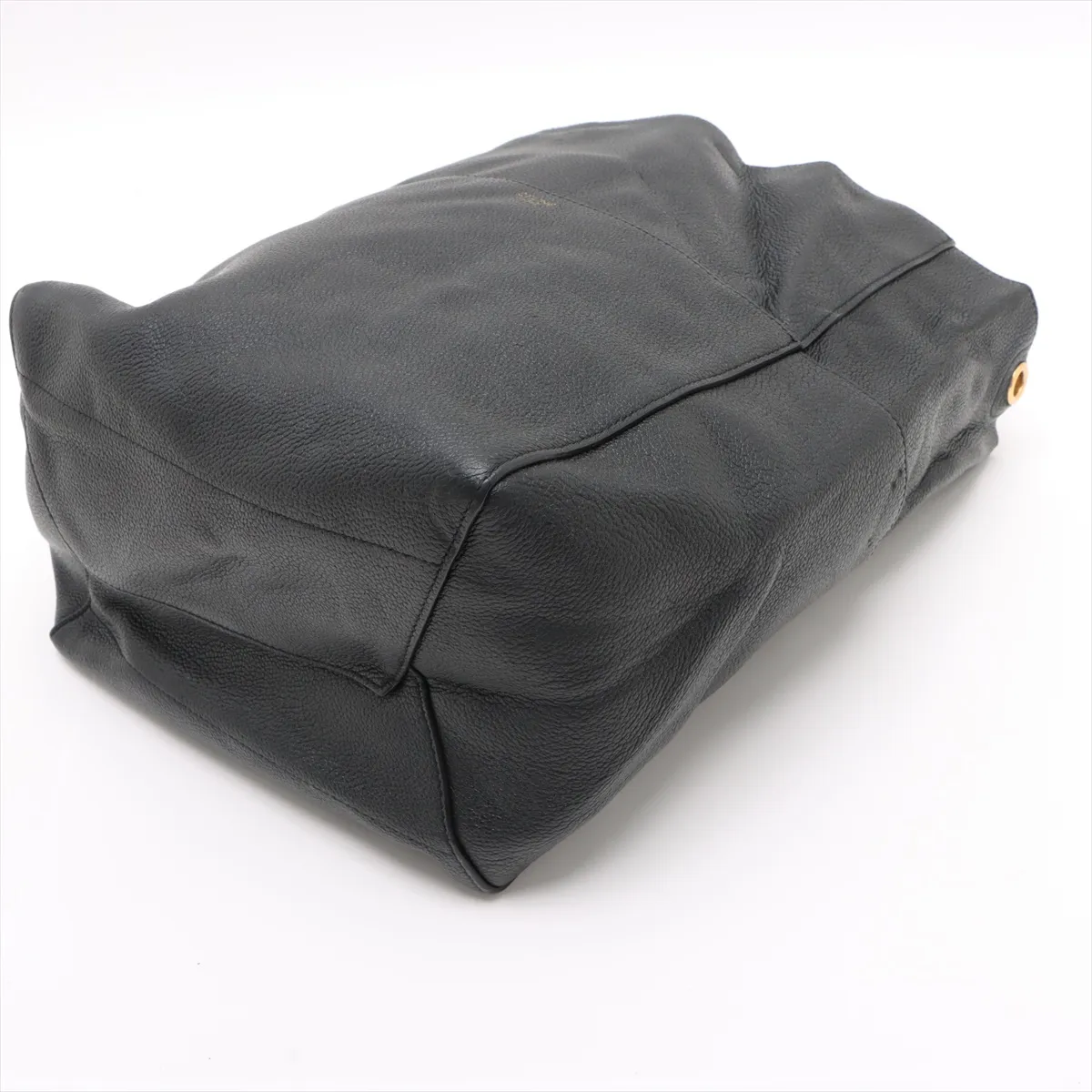 Sangle Bucket Leather Shoulder Bag Black — view 3
