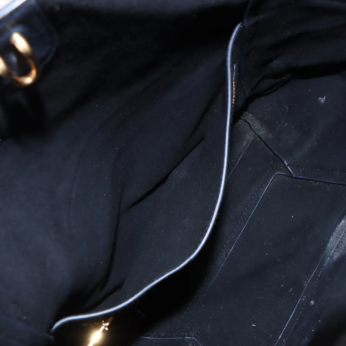 Sangle Bucket Leather Shoulder Bag Black — view 7
