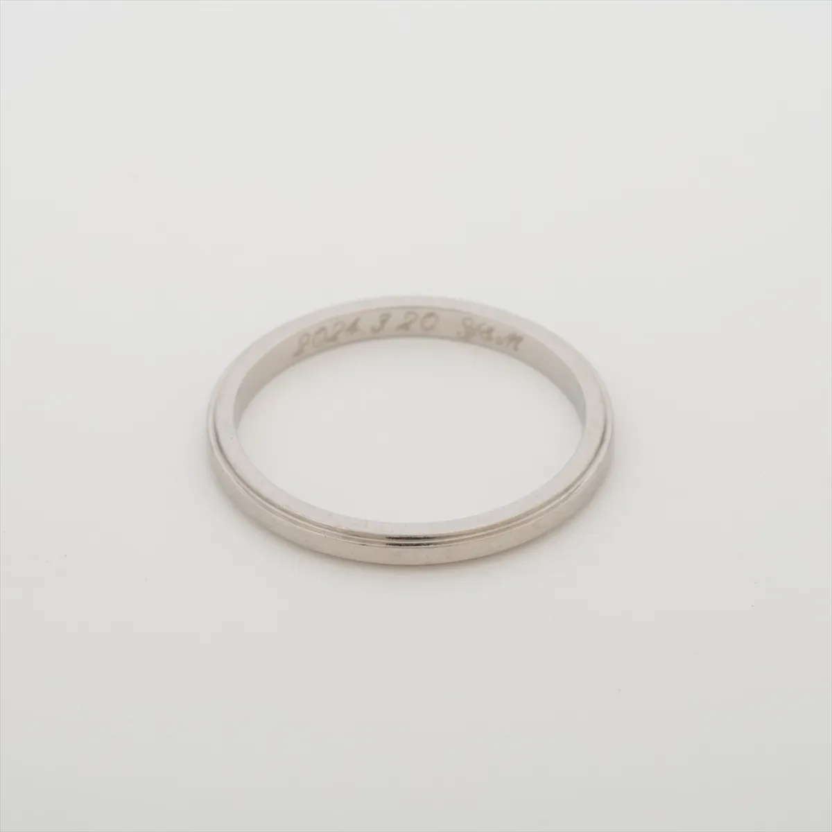 Damour Ring, Pt950, 1.8g, Size 47, Initials, XNW304, Scratches — view 2