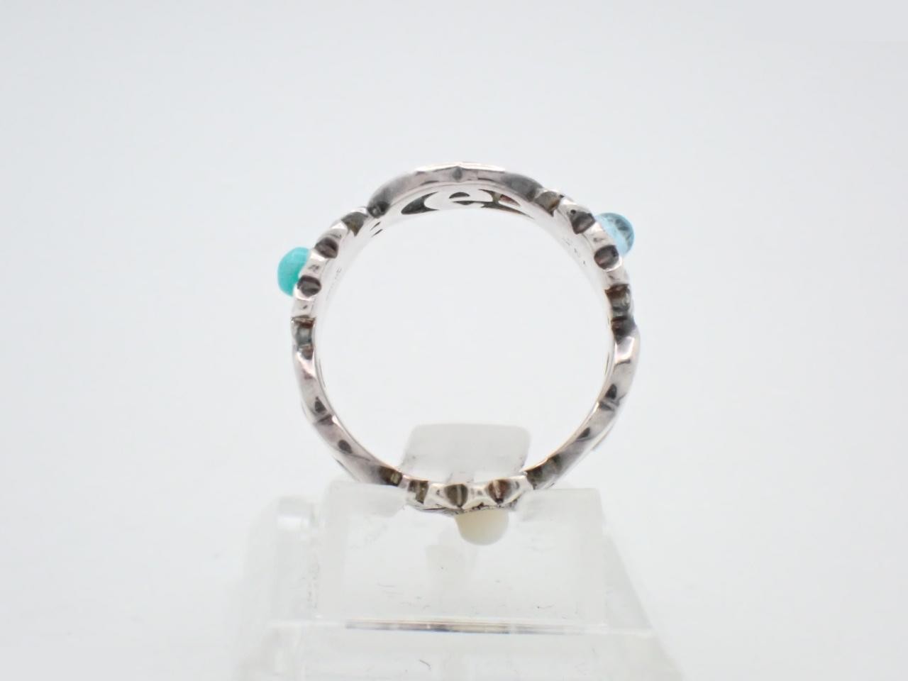 GG Double G Mother of Pearl Flower Sterling Silver 925 Ring (Gucci) — view 3