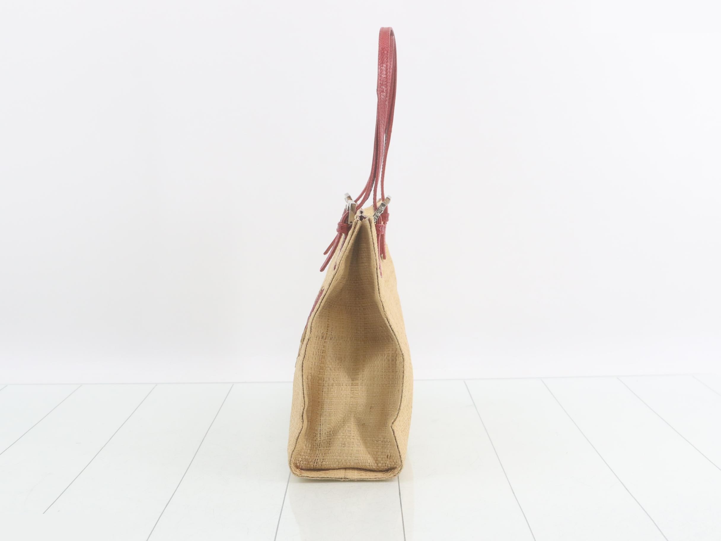 Raffia Flower Embroidered Tote Bag — view 3