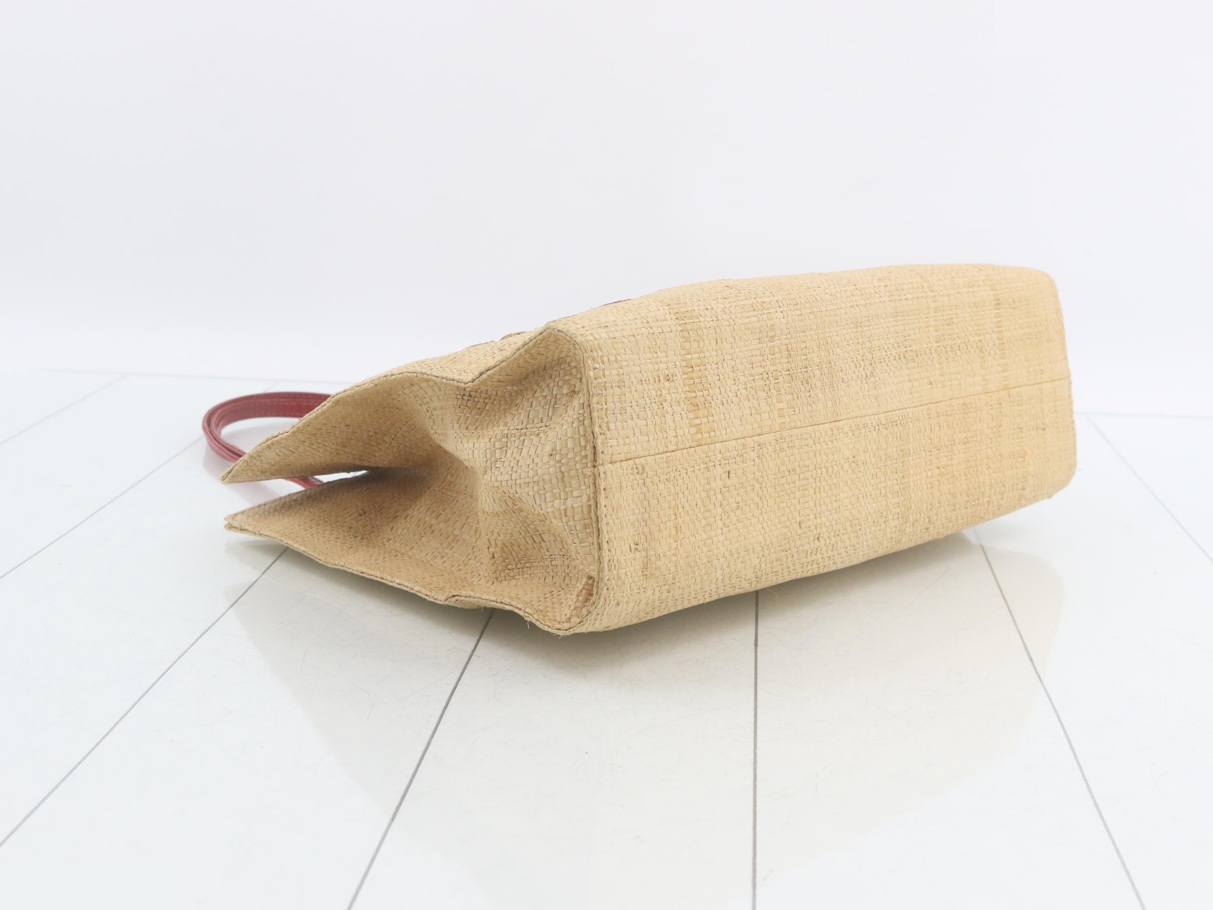 Raffia Flower Embroidered Tote Bag — view 5