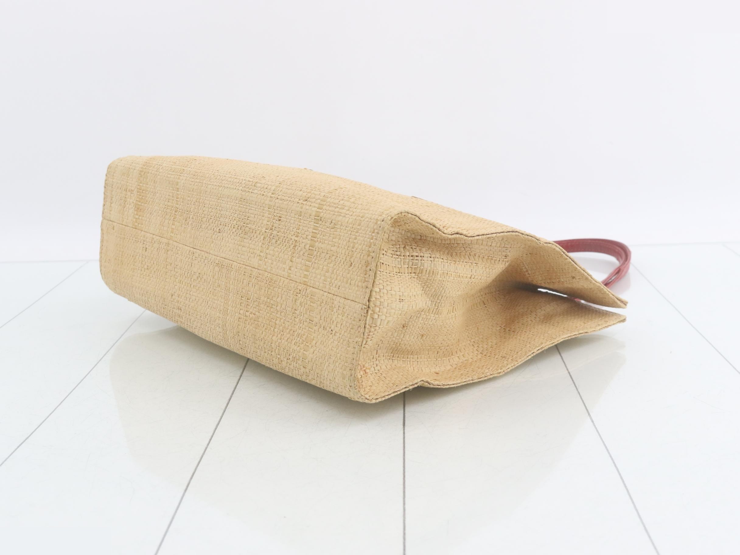 Raffia Flower Embroidered Tote Bag — view 6