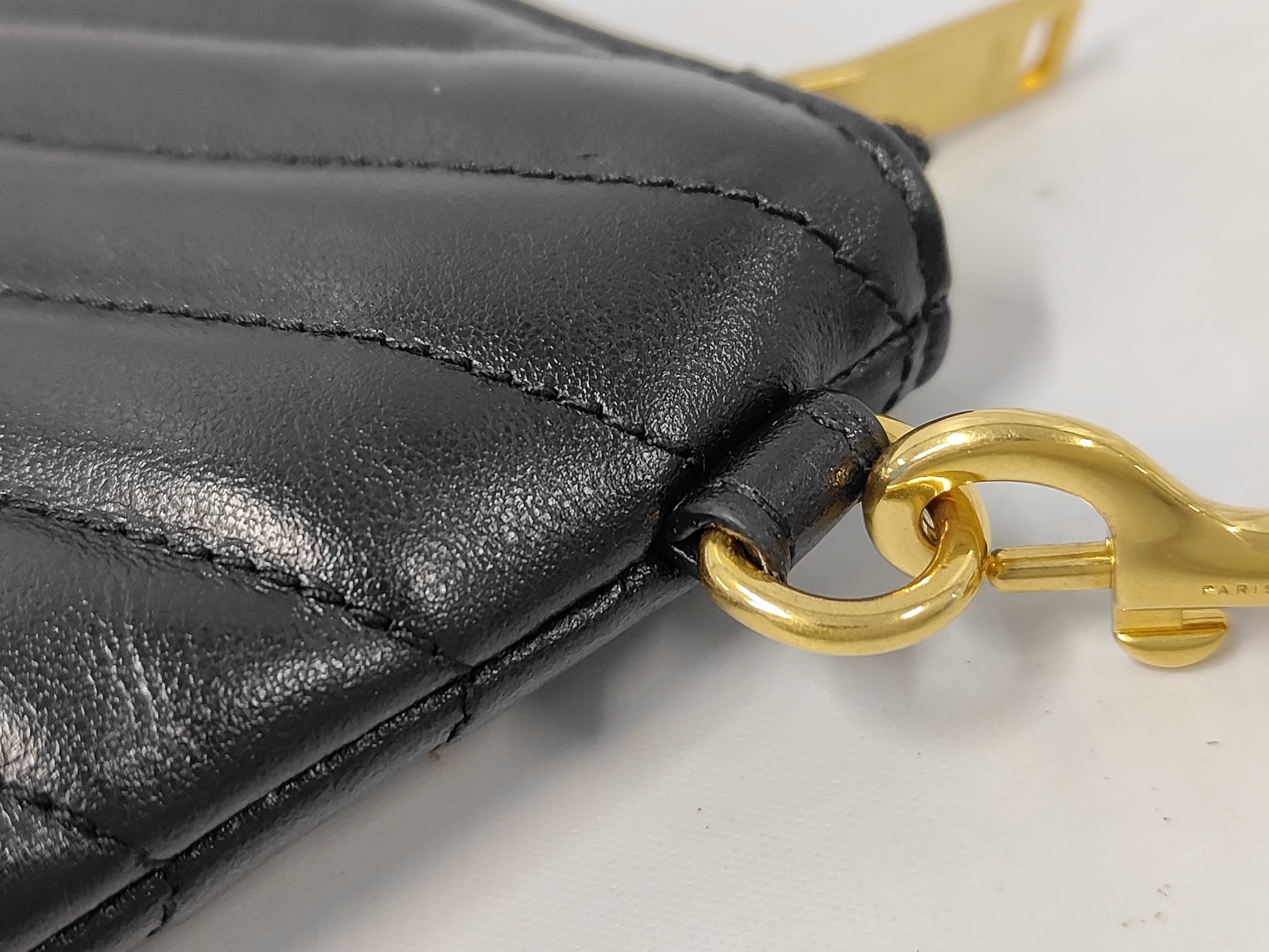 Paris Leather Clutch Bag, Black, 559193 Clutch Bag — view 6